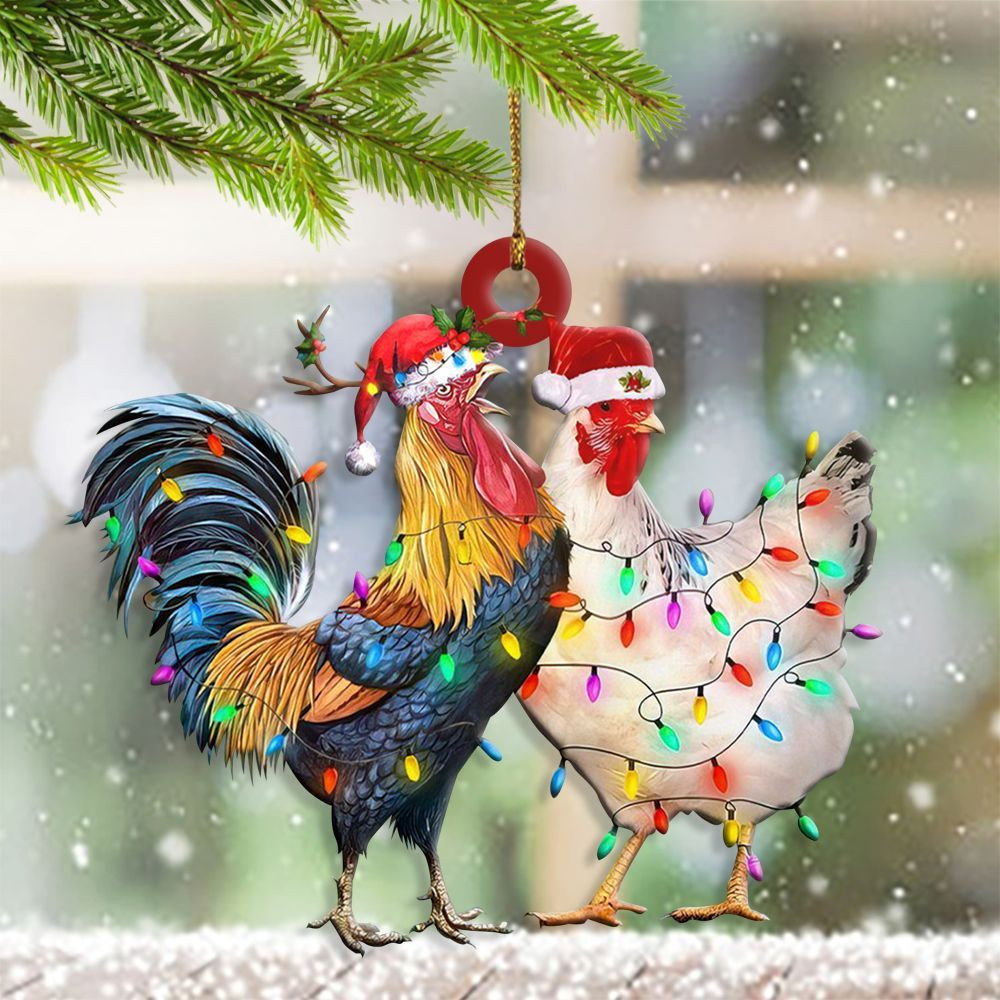 Chicken Christmas Ornaments Christmas Tree Ornament Hangers Xmas Tree Decorations