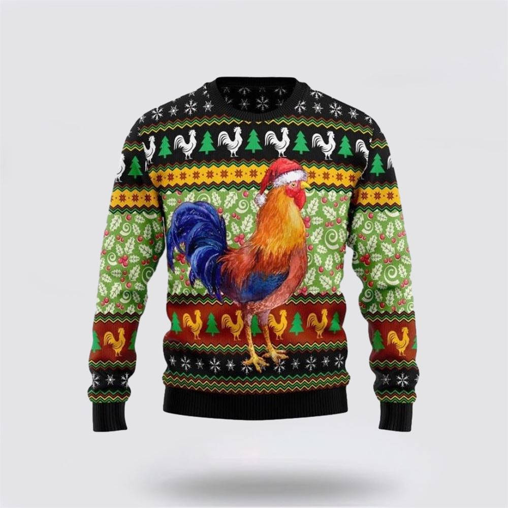 Chicken Cluck-ry Ugly Christmas Sweater Funny Christmas Sweater Christmas Gifts For Husband