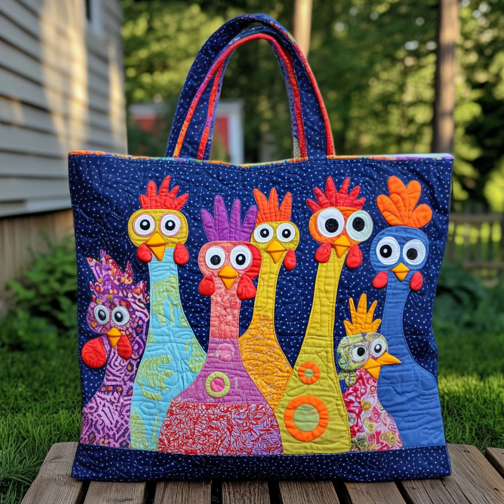 Chicken Coop Charm Quilted Tote Bag Gifts For Farmer