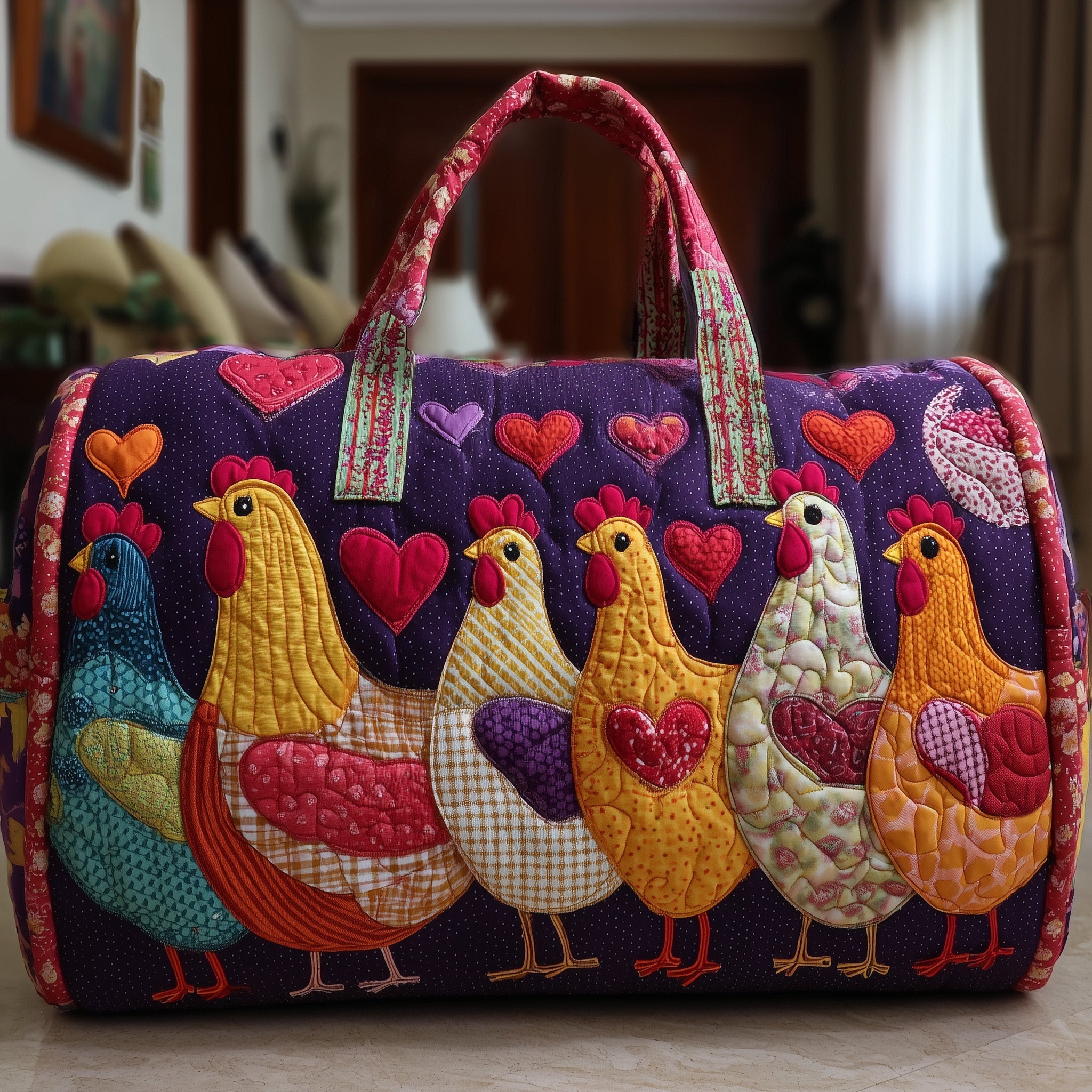 Chicken Coop Quilted Duffle Bag Stylish And Practical