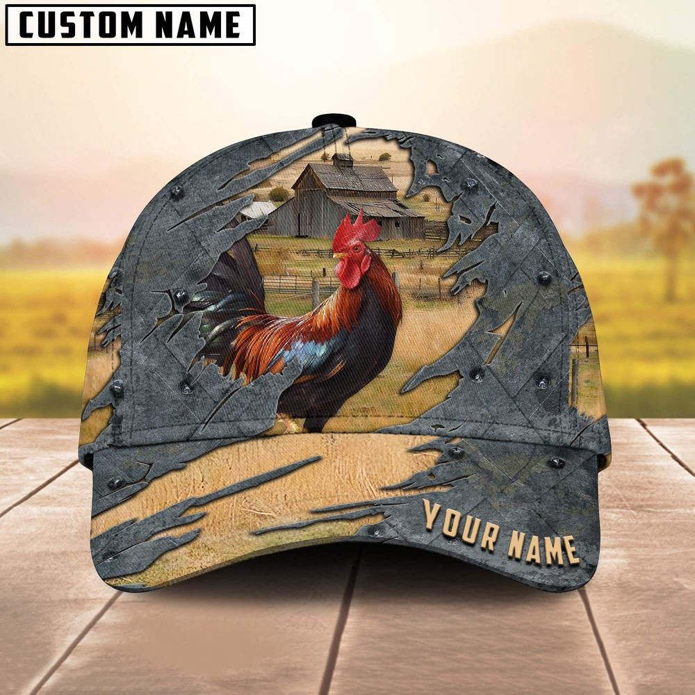 Chicken Customized Name Cap Farm Cap Farmer Baseball Cap Gift For Farmer