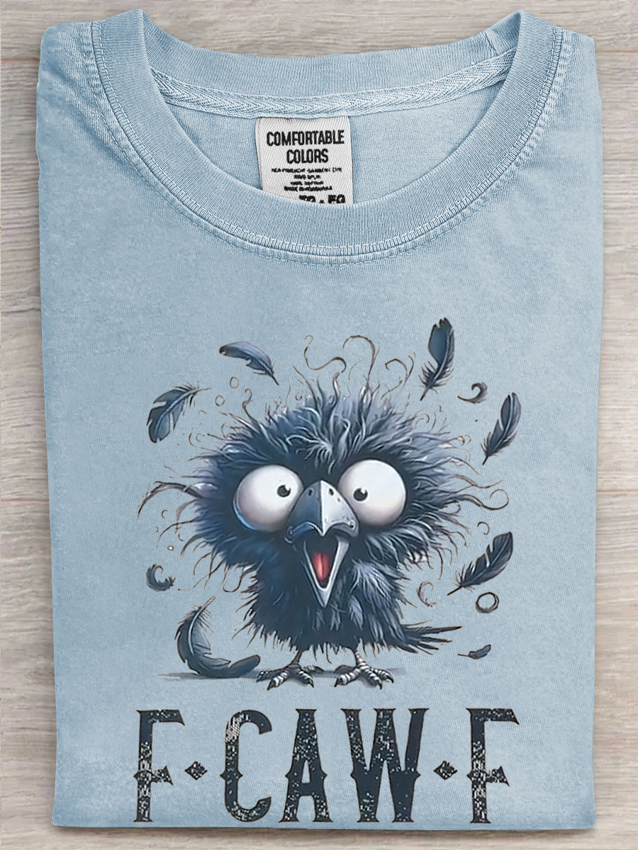 Chicken F Caw F T-Shirt Big Eyes Chicken Clothing Funny Meme Gifts For Meme Lovers