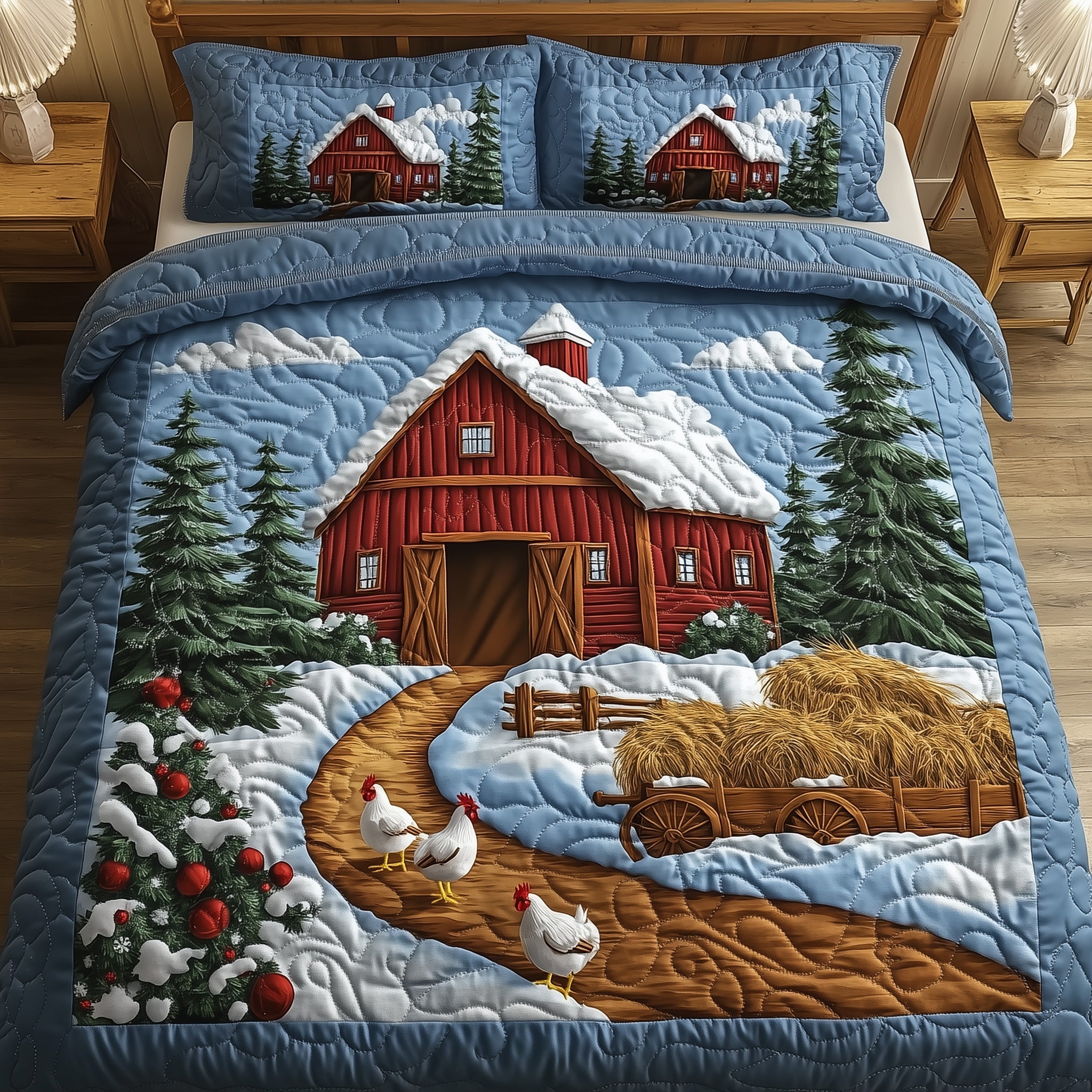 Chicken Farm Duvet Cover Set Trendy Merch Look