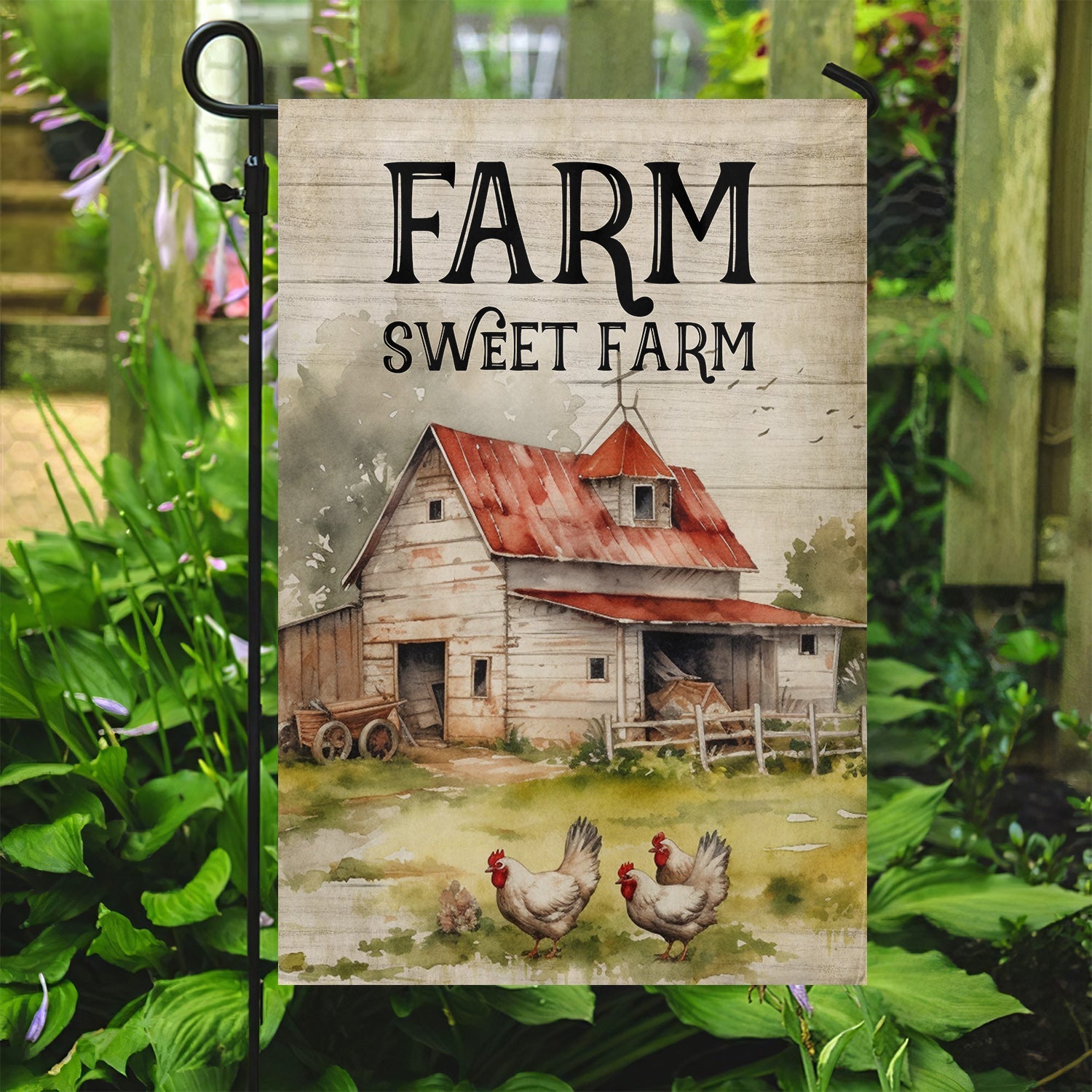 Chicken Flag Farm Sweet Farm Home Decoration Gift For Chicken Lovers