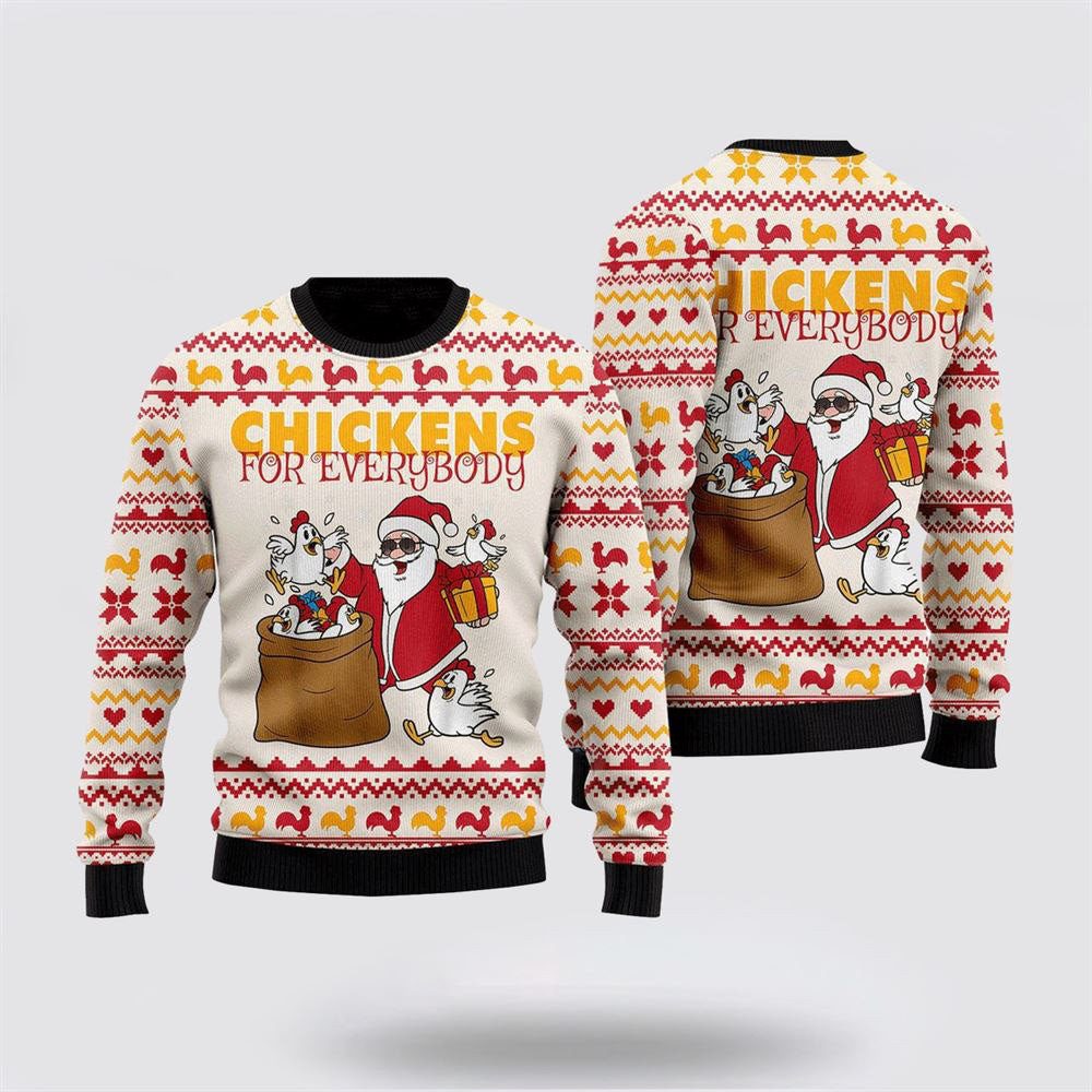 Chicken For Everybody Funny Ugly Christmas Sweater Funny Christmas Sweater Christmas Gifts For Husband