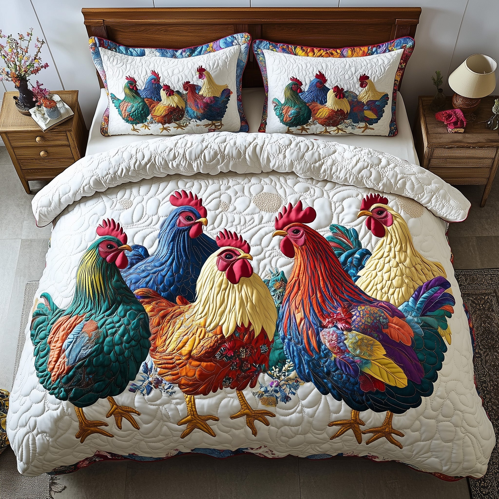 Chicken Gang Duvet Cover Set Classic Merch Style