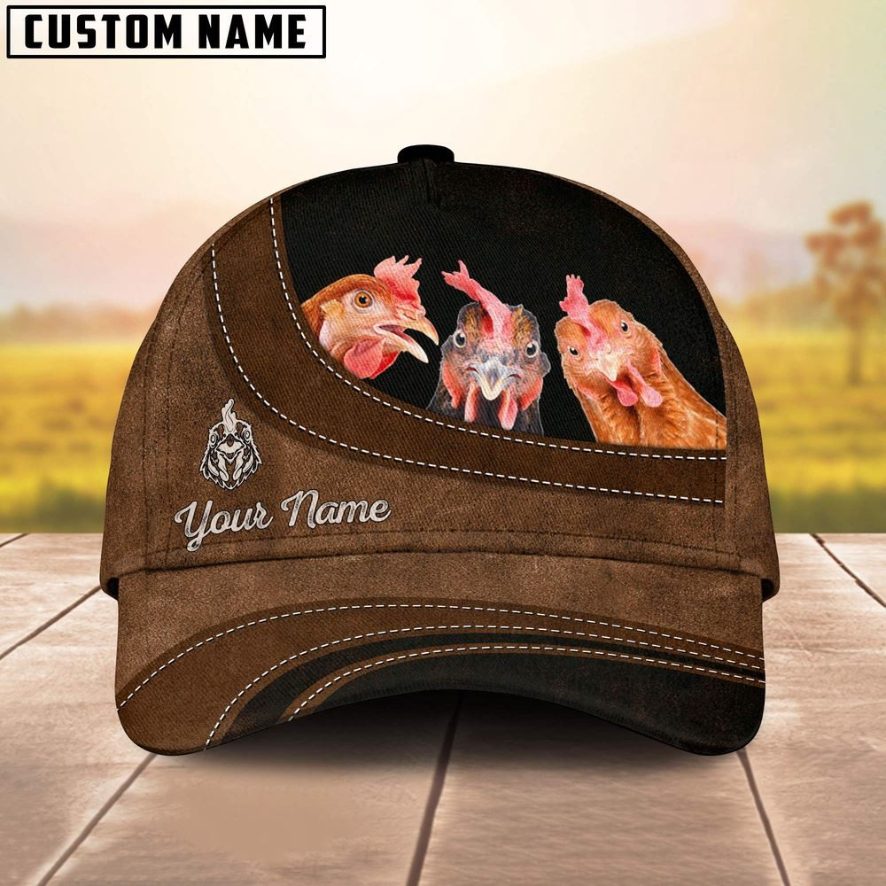 Chicken Happiness Customized Name Cap Farm Cap Farmer Baseball Cap Gift For Farmer