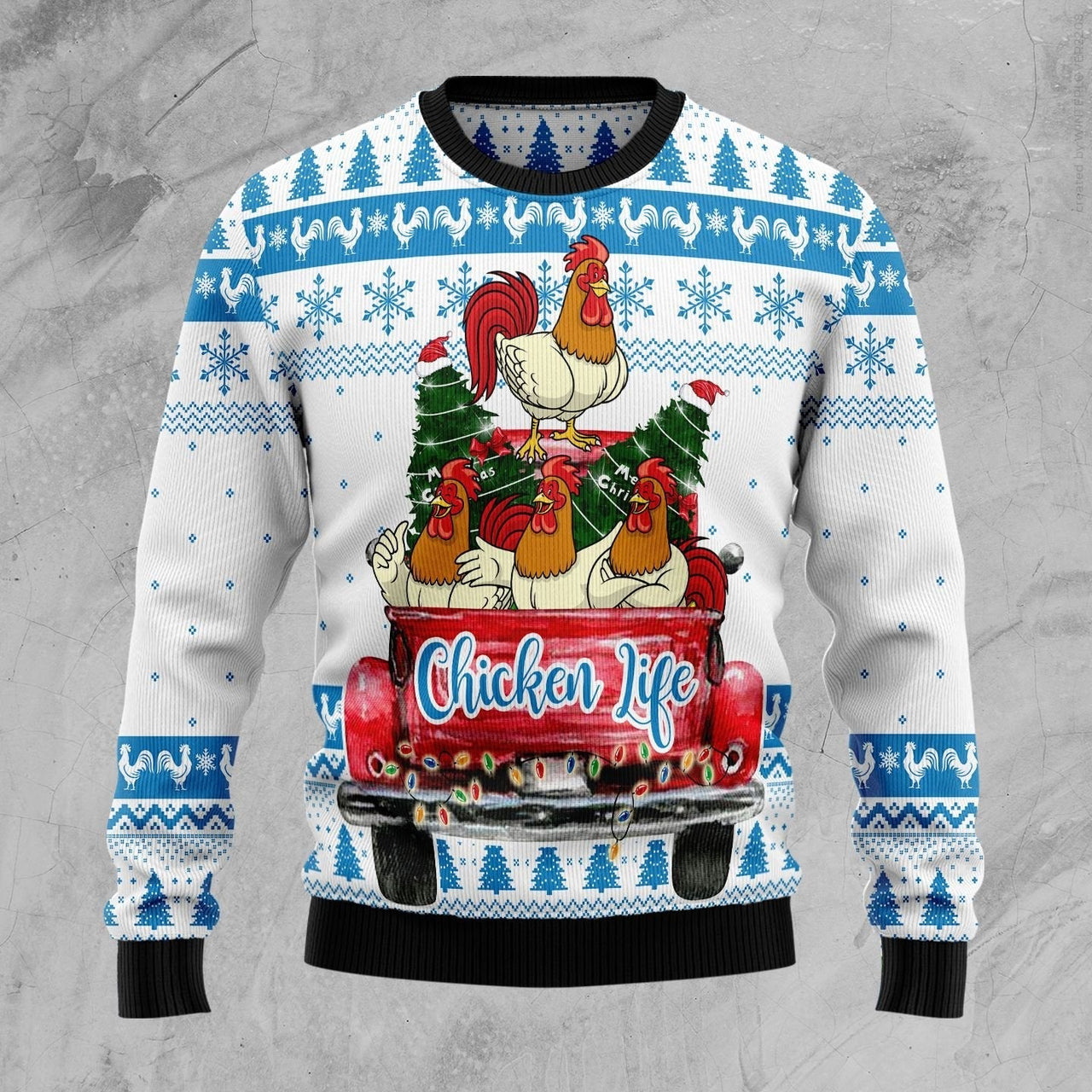 Chicken Life Ugly Christmas Sweater Funny Xmas Holiday Sweater Gifts For Chicken Lovers