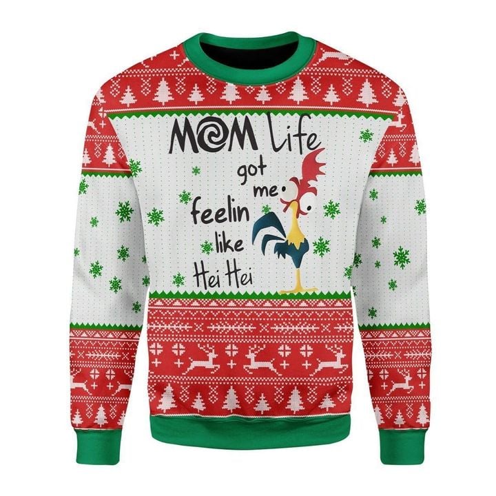 Chicken Mom Life Got Me Feeling Ugly Christmas Sweater Best Funny Ugly Xmas Jumper Gifts