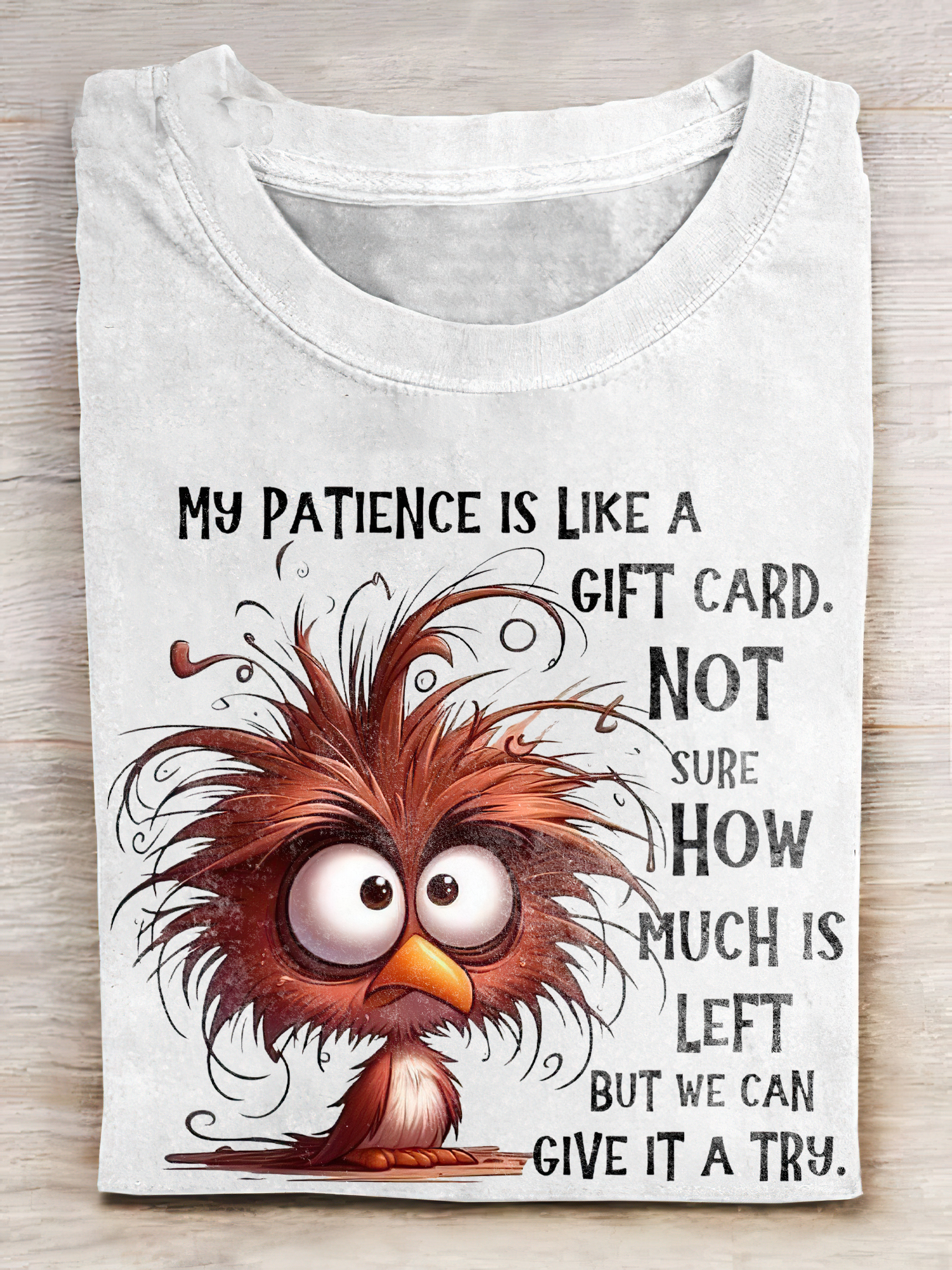 Chicken My Patience Is Like A Gift Card T-Shirt Funny Apparel Gifts For Chicken Lovers