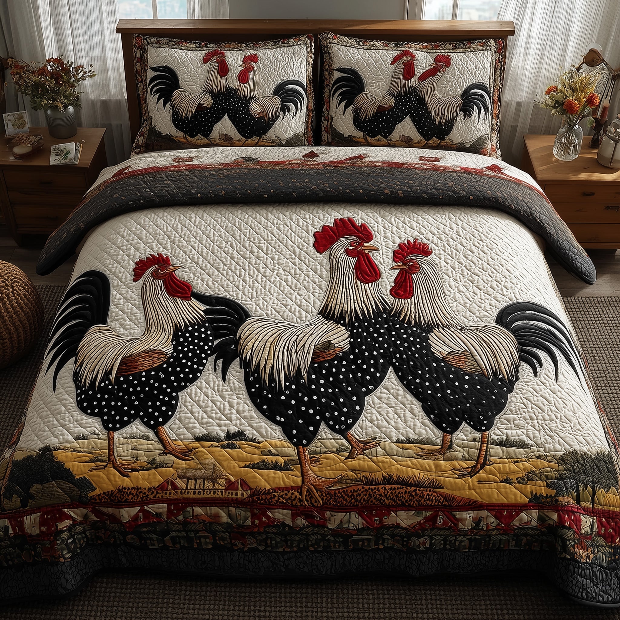 Chicken Quilted Bedding Set Refresh Your Room