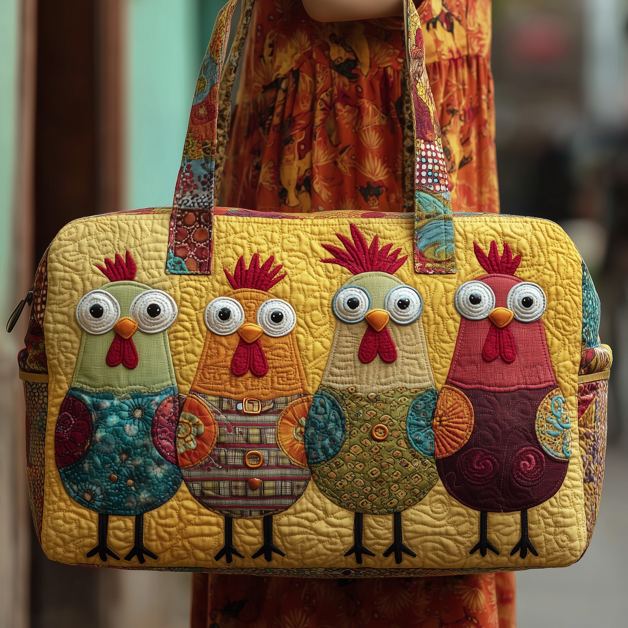 Chicken Quilted Duffle Bag Father's Day Gift Idea