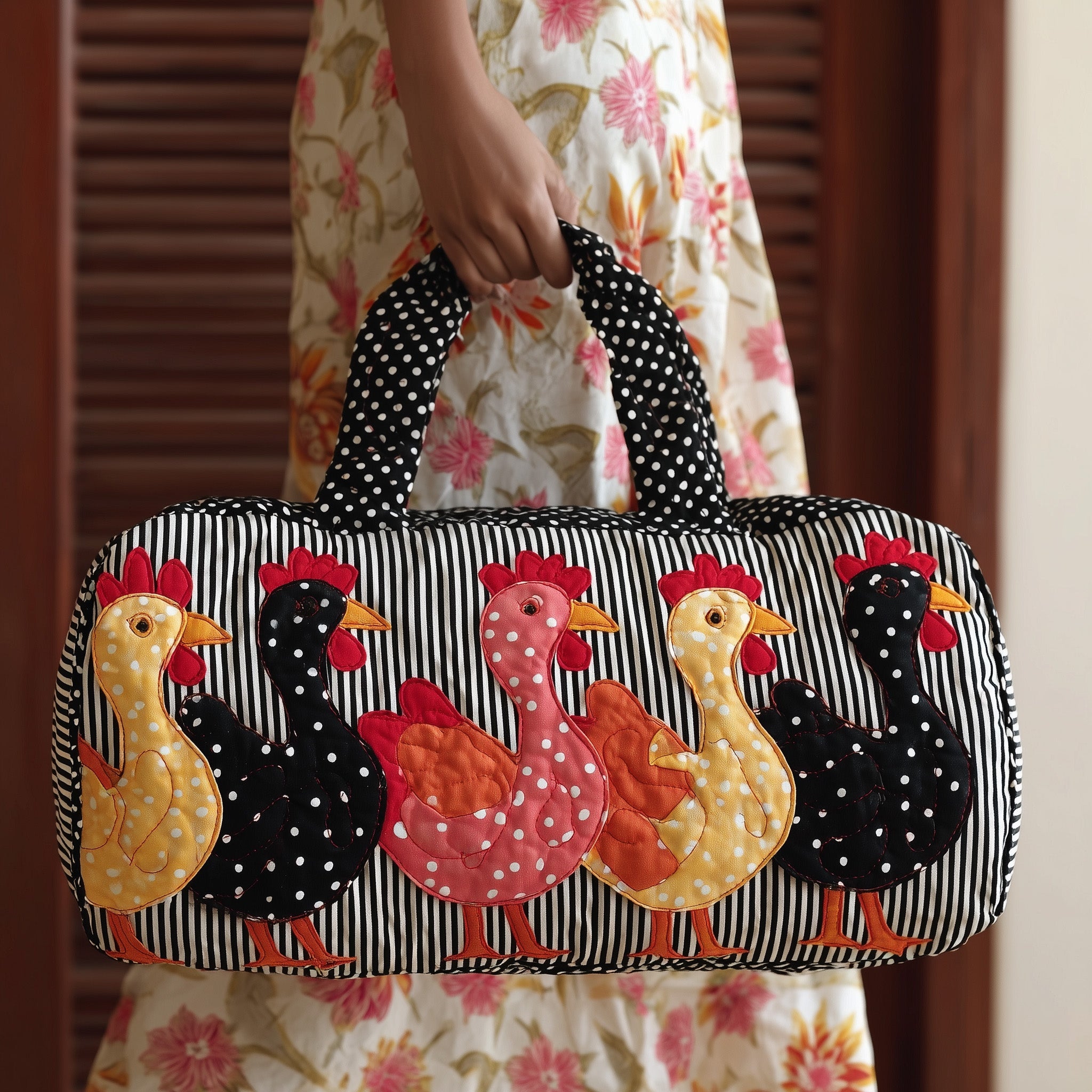 Chicken Quilted Duffle Bag Graduation Gift Idea