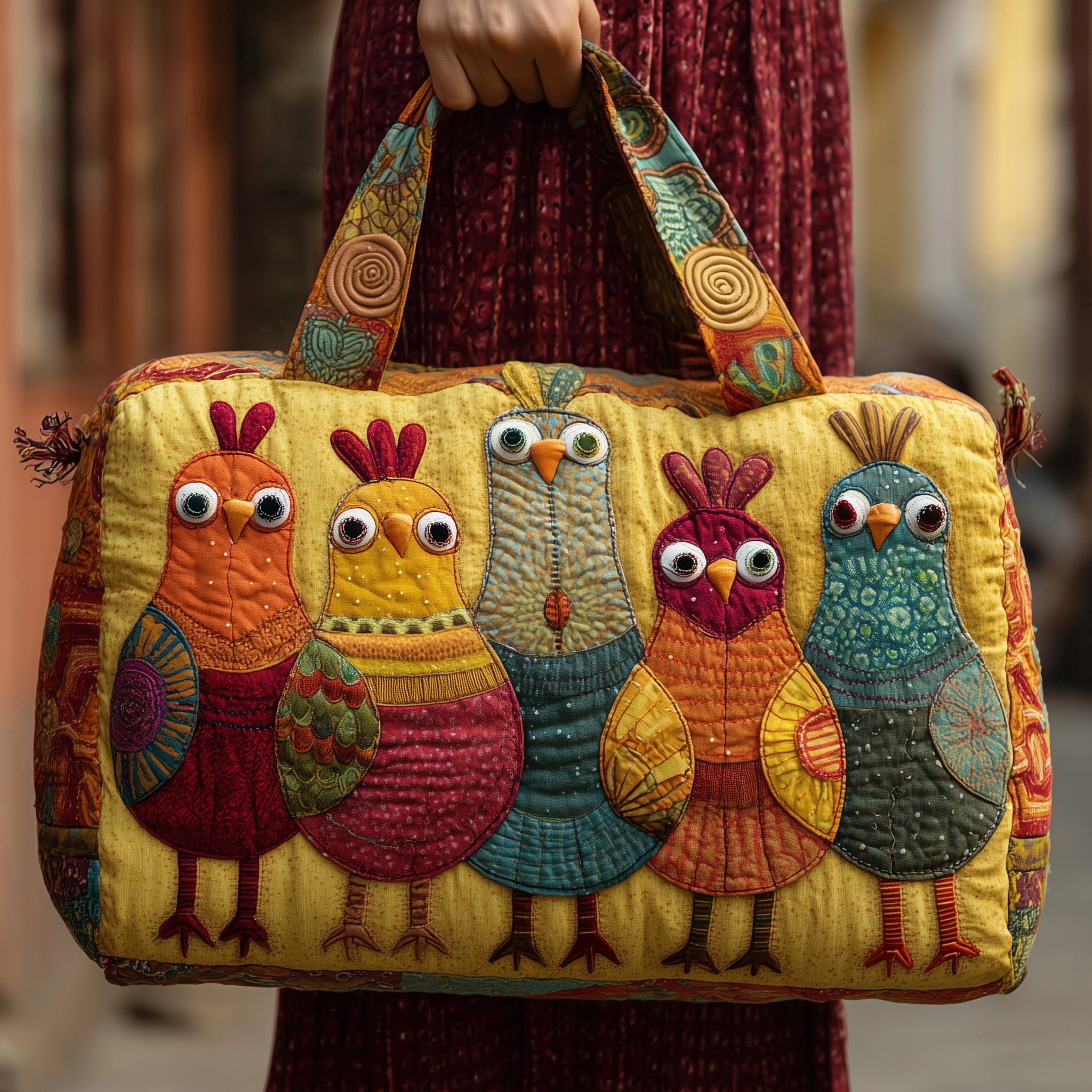 Chicken Quilted Duffle Bag Mother's Day Gift Idea