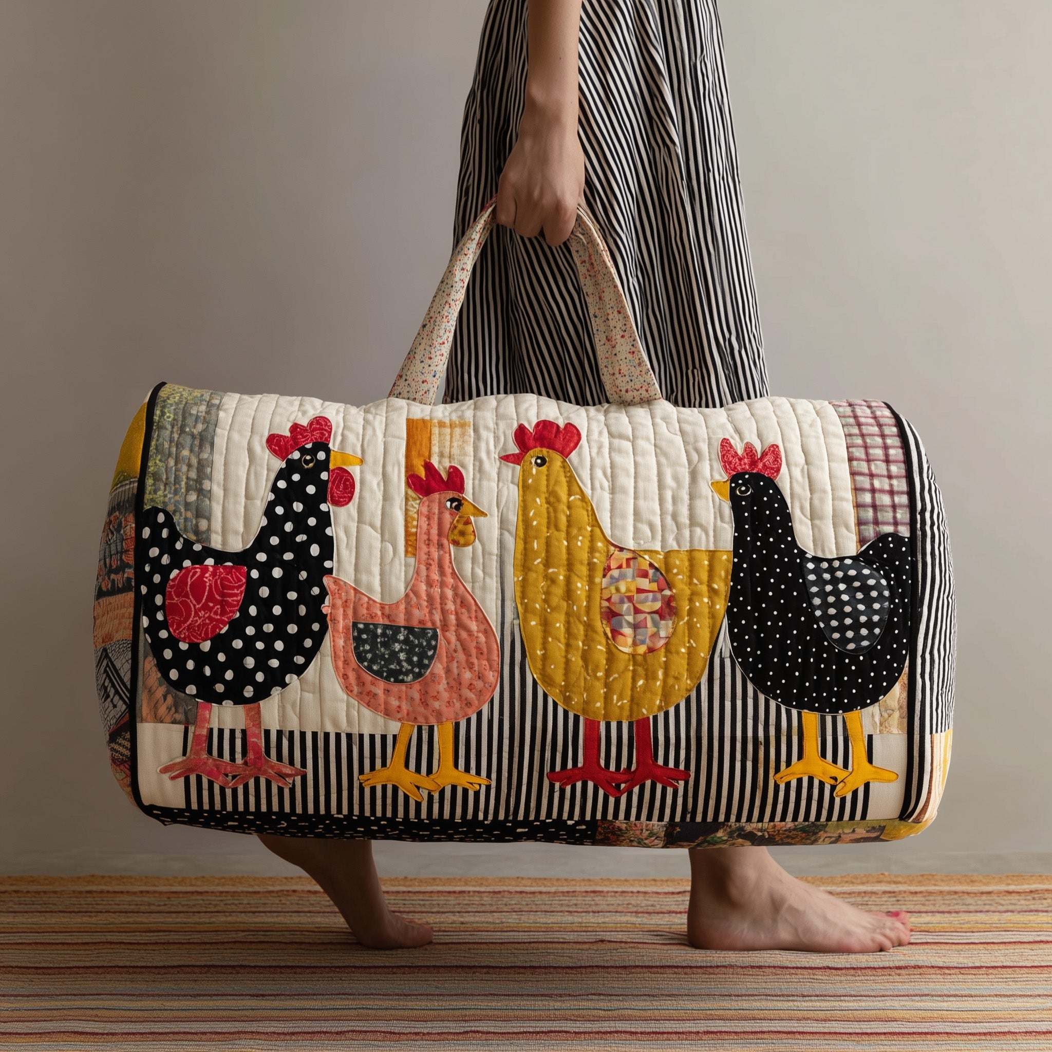 Chicken Quilted Duffle Bag Thanksgiving Gift Idea