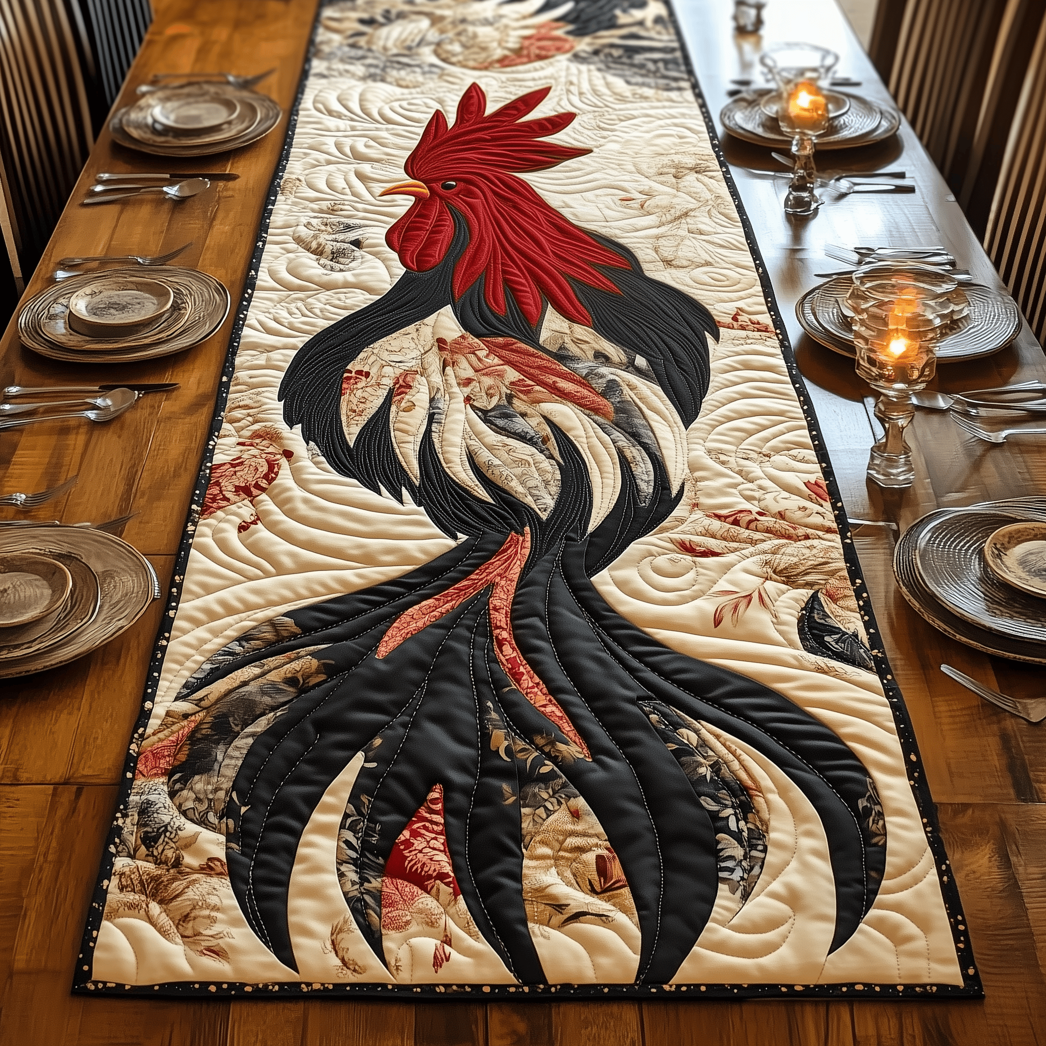 Chicken Quilted Table Runner Decorations Best Chicken Gifts For Him Her