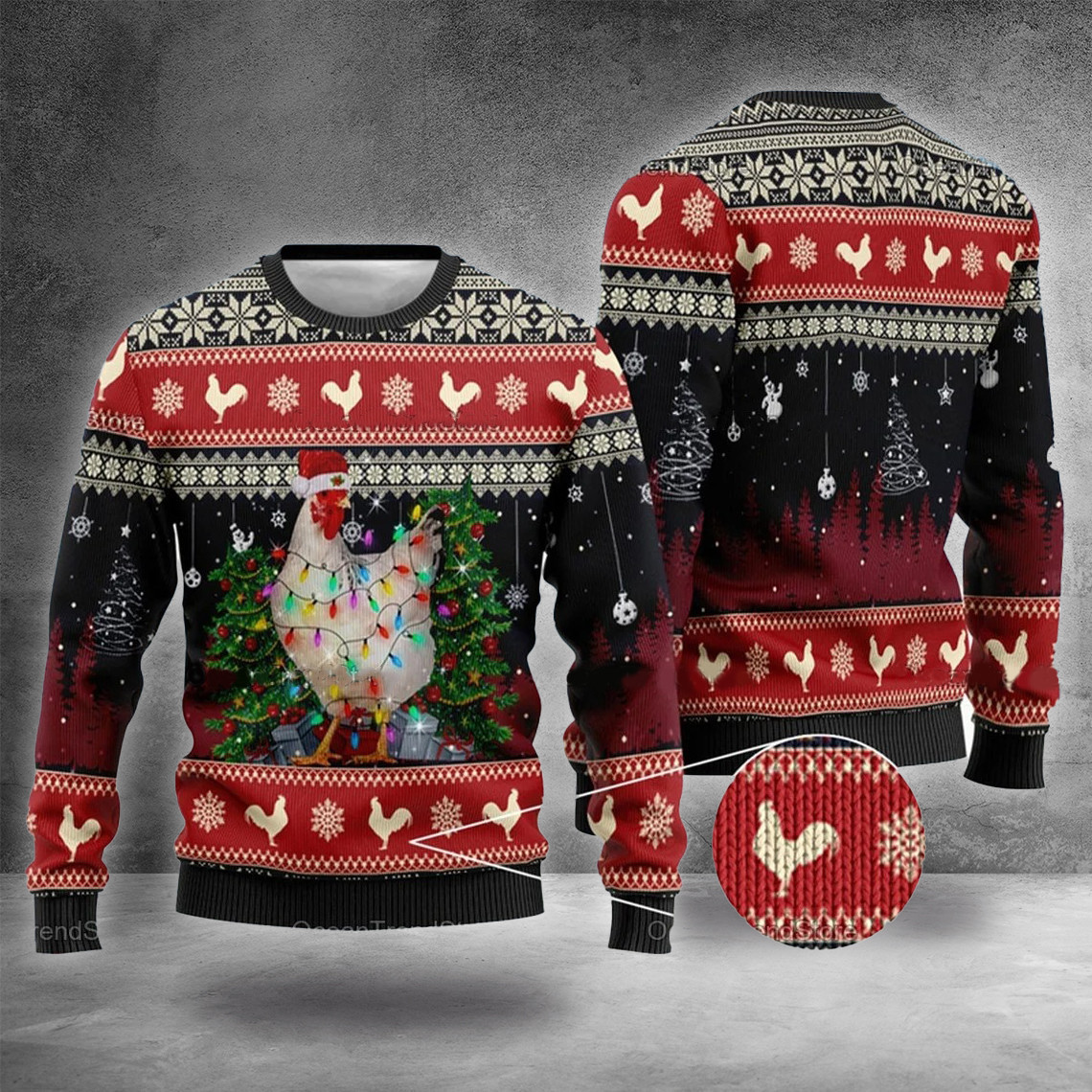 Chicken Ugly Christmas Sweater Christmas Chicken Sweaters Gifts For Brother