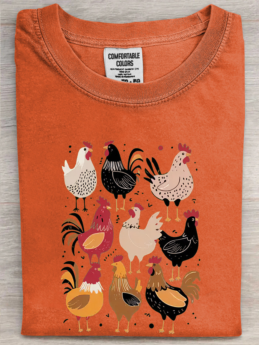 Chickens Fcawf T-Shirt Chickens Themed Holiday Wear Funny Gifts For Animal Lovers