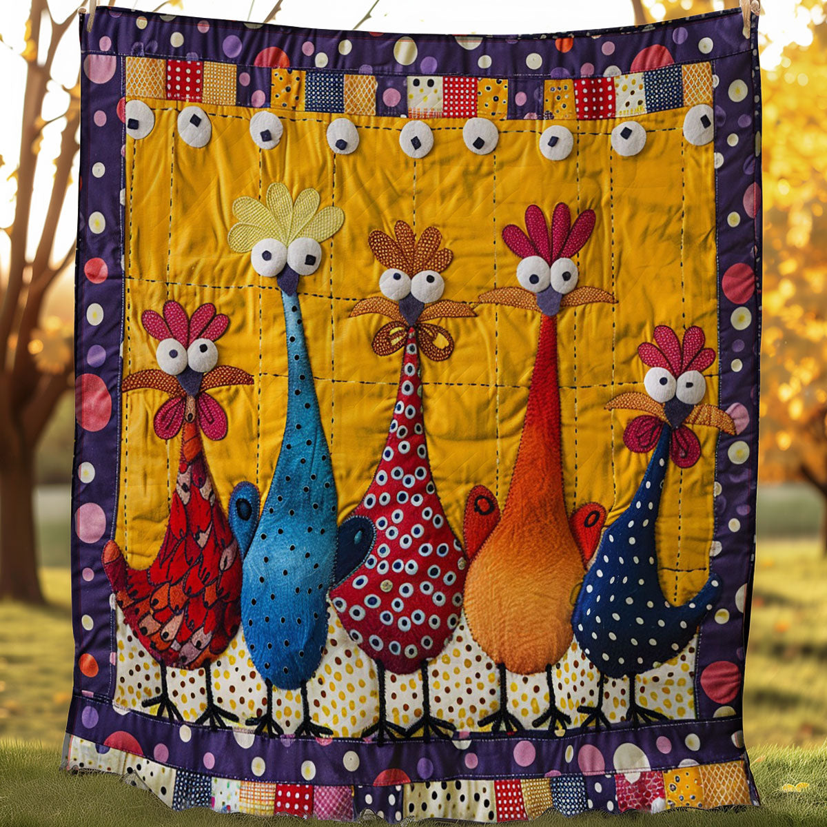 Chickens Quilt Blanket Gifts For Chicken Farmers
