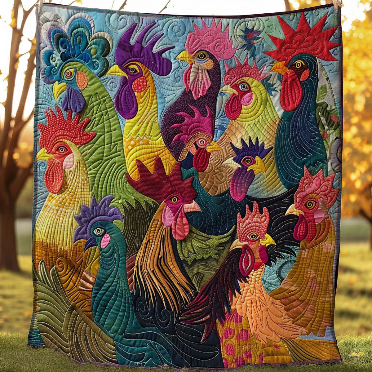 Chickens Quilt Blanket Throws And Blankets Mother's Day Gifts For Daughter In Law