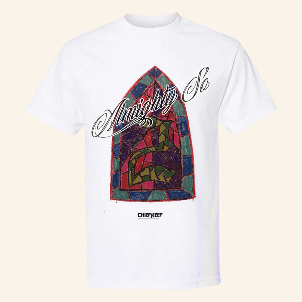 Chief Keef Merch Almighty So Stained Glass White T-Shirt Gifts For Rap Lovers