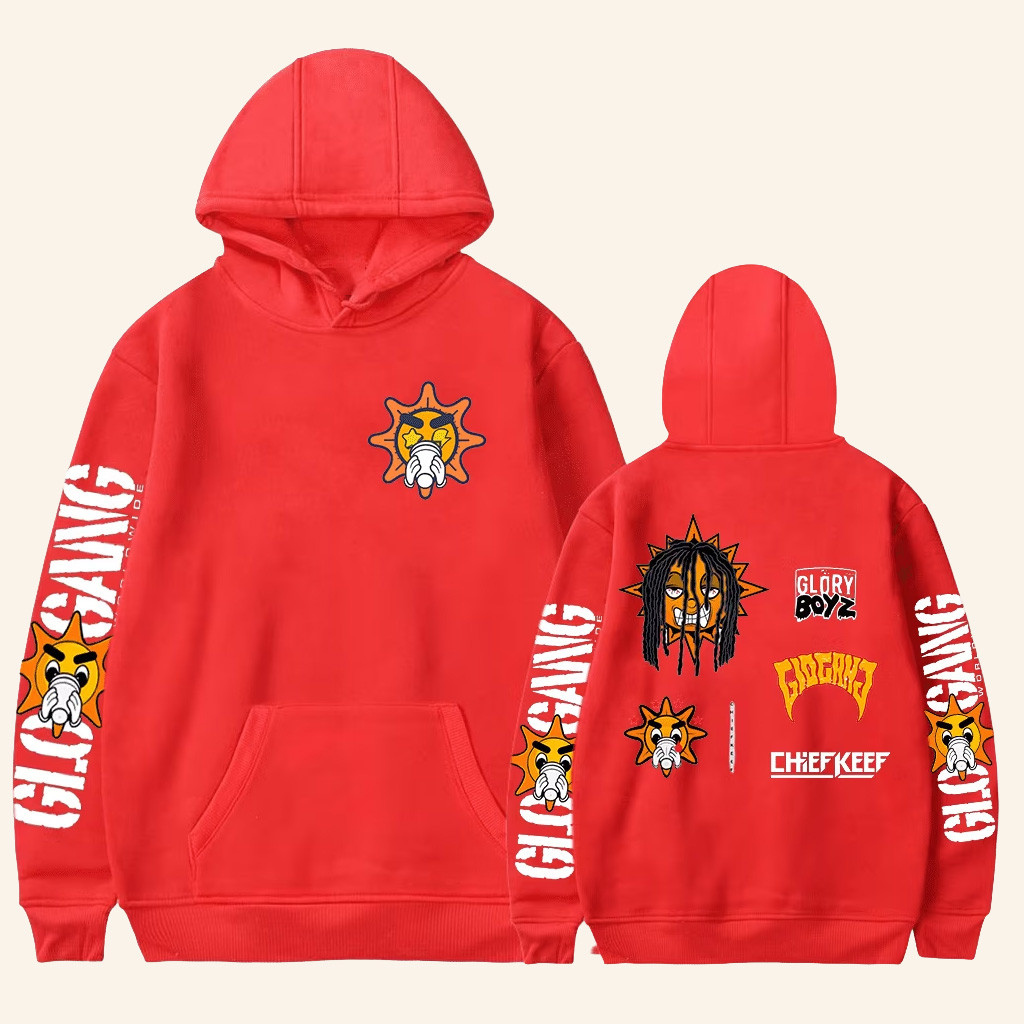 Chief Keef Merch Hoodie Glory Boyz Glo Gang Hoodie Gifts For Hip Hop Lovers