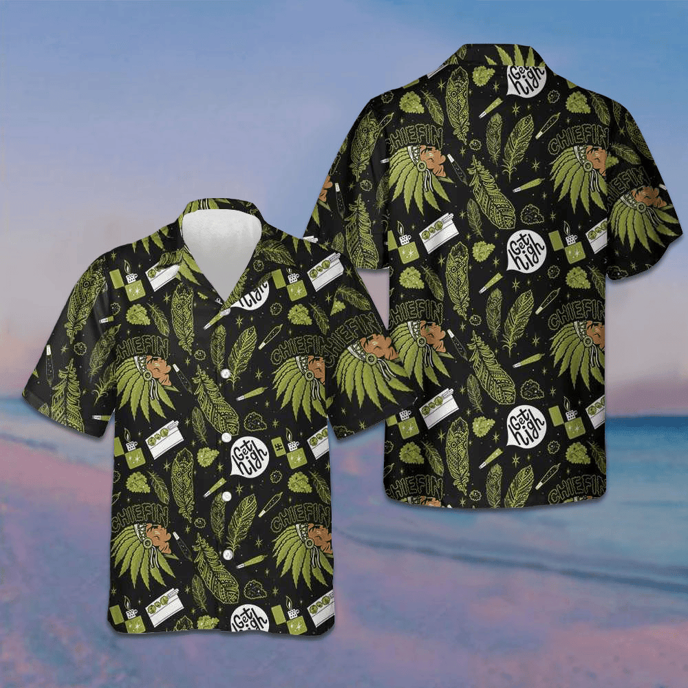 Chiefin Native American Hawaiian Shirt Tropical Button Up Shirt Gifts For Cousin