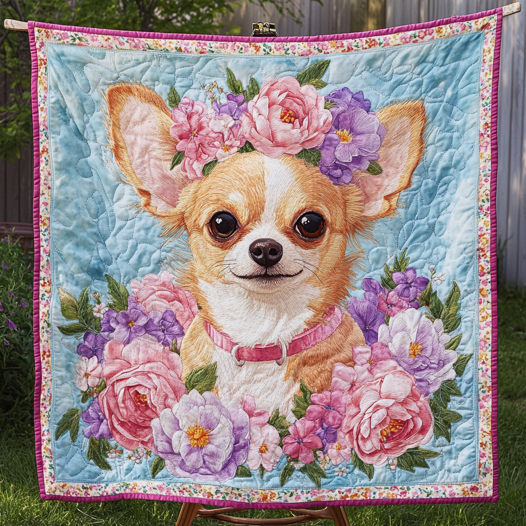 Chihuahua Charm Quilted Blanket Gifts For Dog Lovers