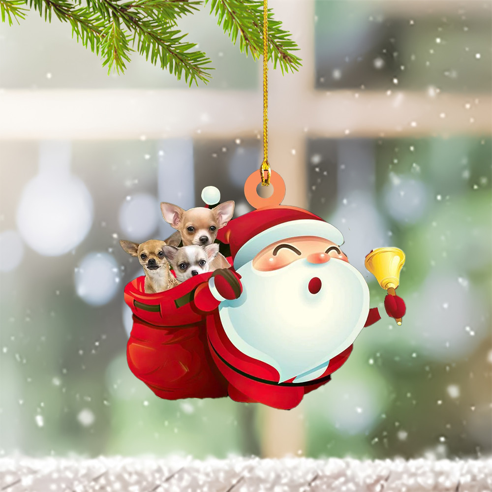 Chihuahua Christmas Ornament Santa Chihuahua Dog Christmas Ornaments 2024