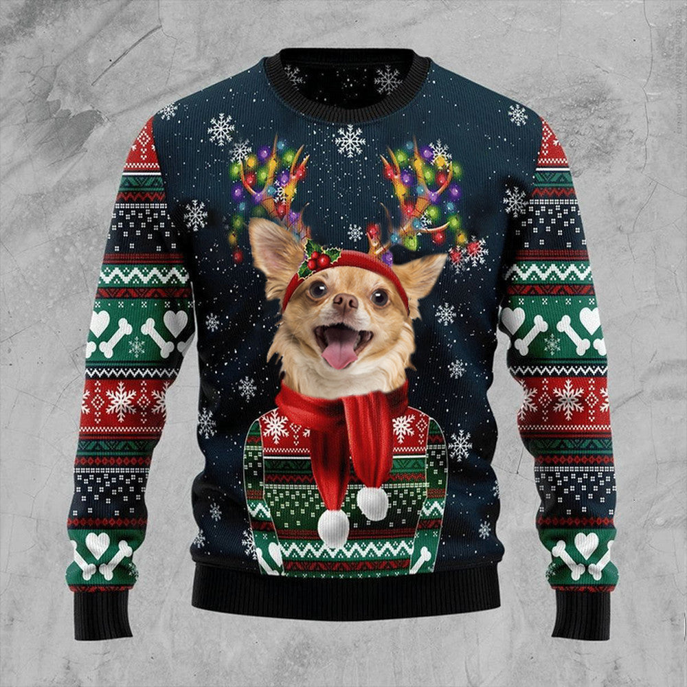 Chihuahua Christmas Ugly Sweater Cute Dog Graphic Christmas Gift Ideas For Dog Lovers Chihuahua Christmas Ugly Sweater Cute Dog Graphic Christmas Gift Ideas For Dog Lovers