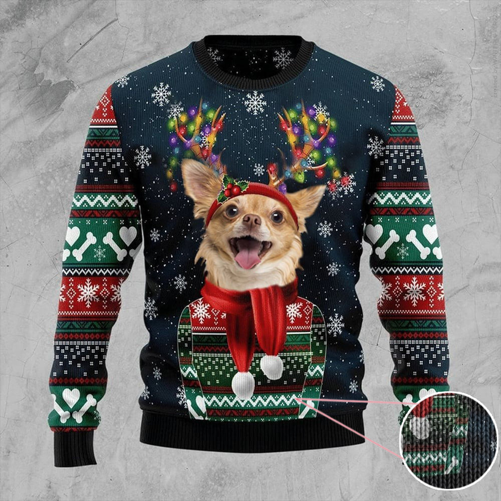 Chihuahua Christmas Ugly Sweater Cute Dog Graphic Christmas Gift Ideas For Dog Lovers Chihuahua Christmas Ugly Sweater Cute Dog Graphic Christmas Gift Ideas For Dog Lovers