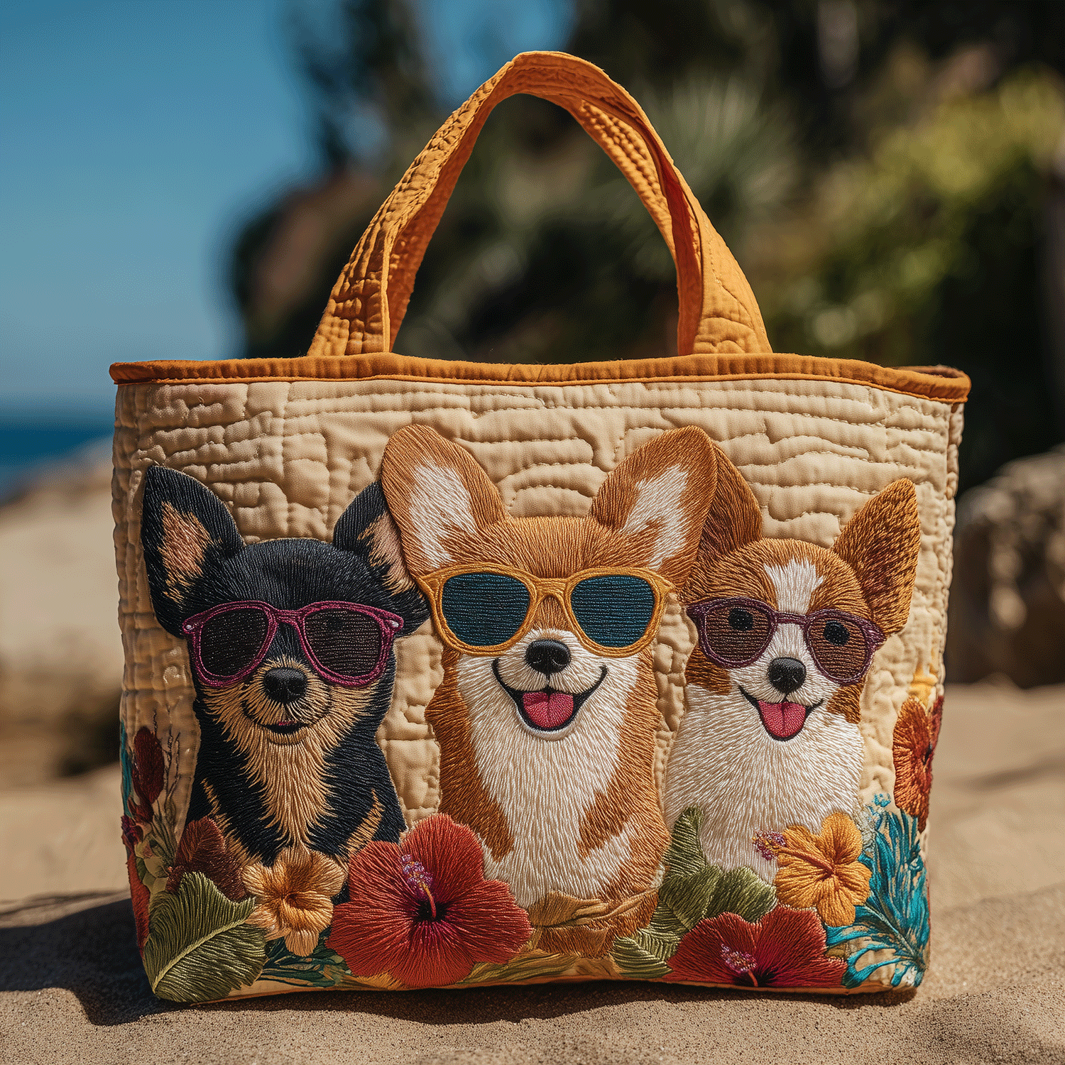 Chihuahua Cool Club Quilted Tote Bag Great Dog Christmas Gifts