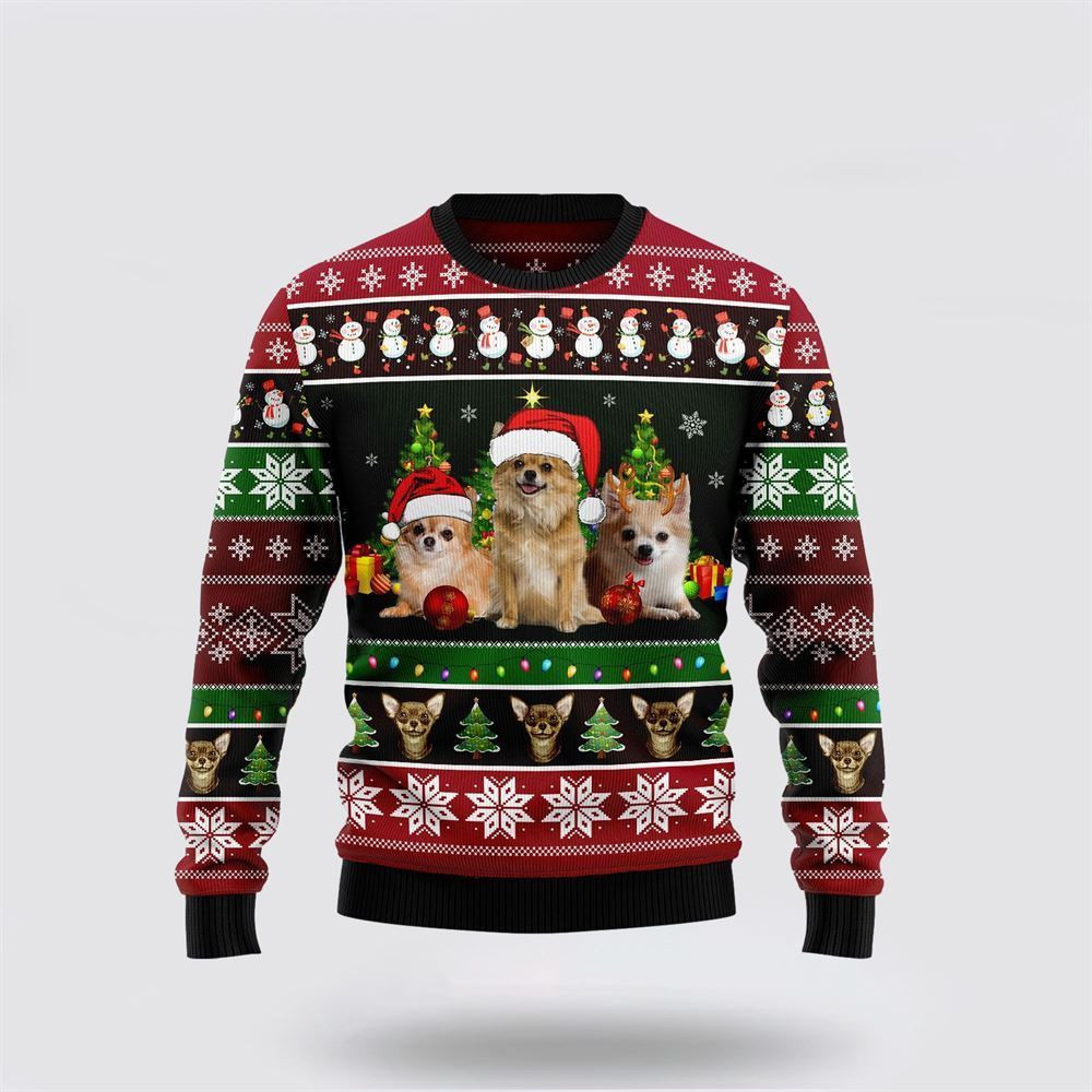 Chihuahua Group Beauty Ugly Christmas Sweater Christmas Gift For Dog Love Christmas Gift Idea