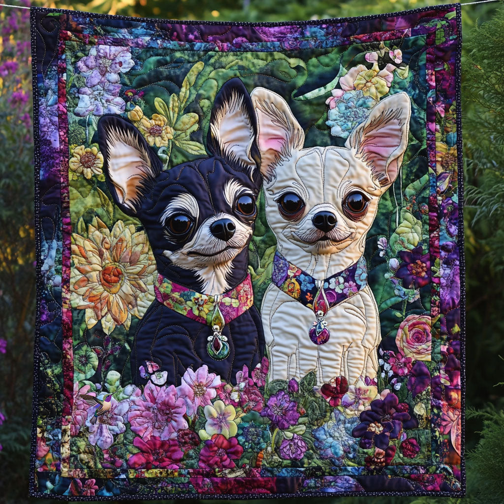 Chihuahua Holiday Christmas Quilt Blanket Christmas Gift Ideas For Coworkers