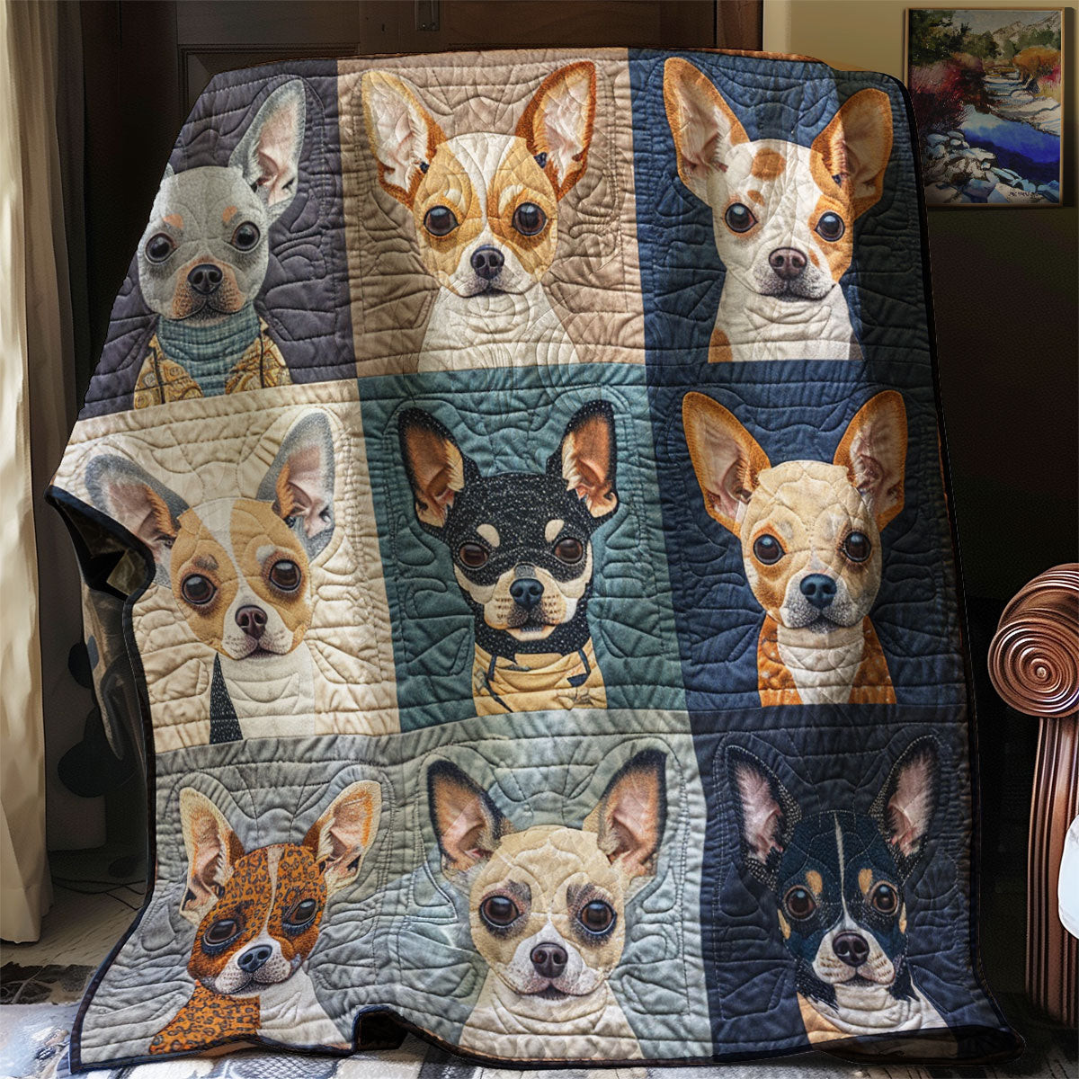 Chihuahua Lovers Quilt Blanket Soft Throw Blanket Awesome Mother's Day Gifts For Mom