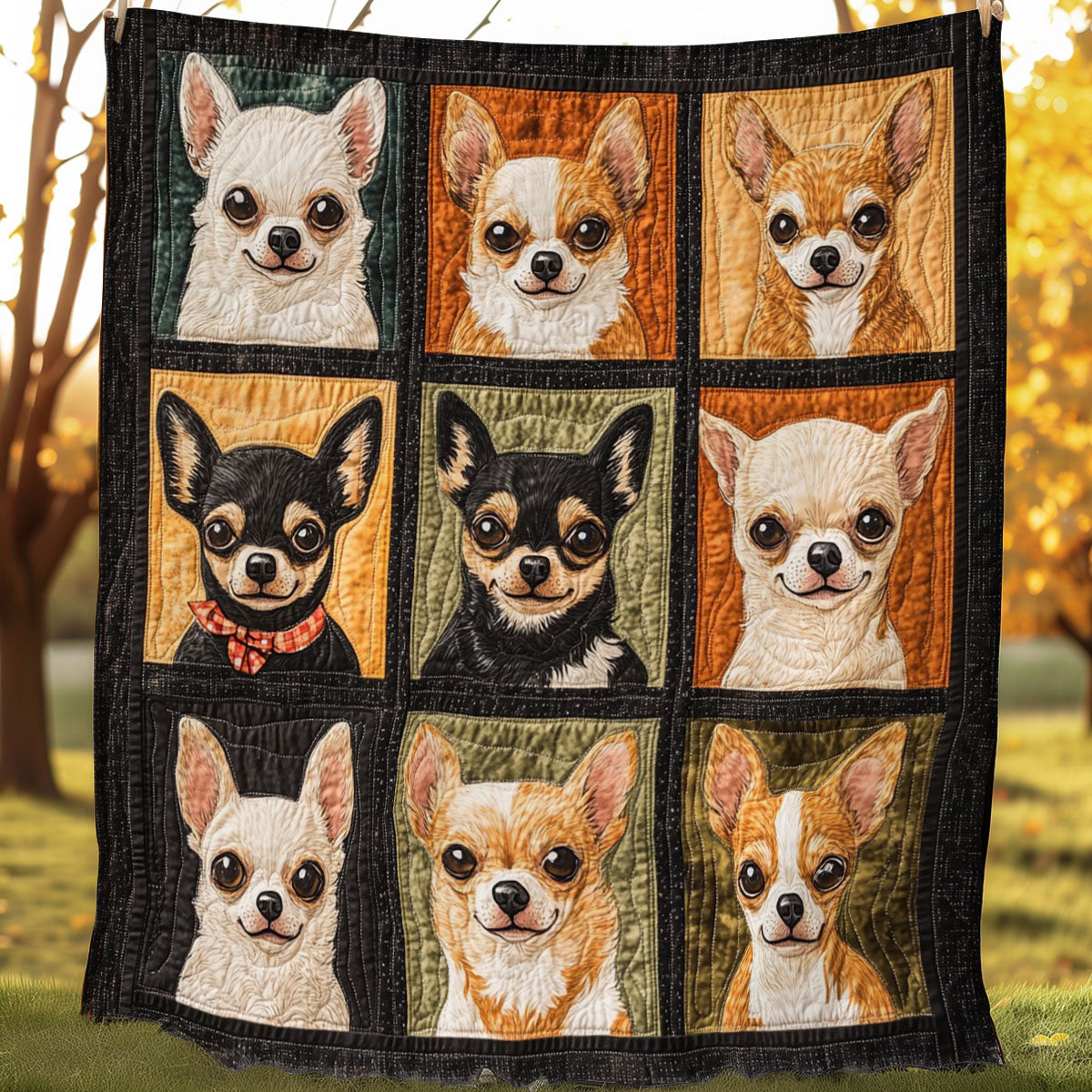 Chihuahua Quilt Blanket Couch Blanket Meaningful Gifts For Mom