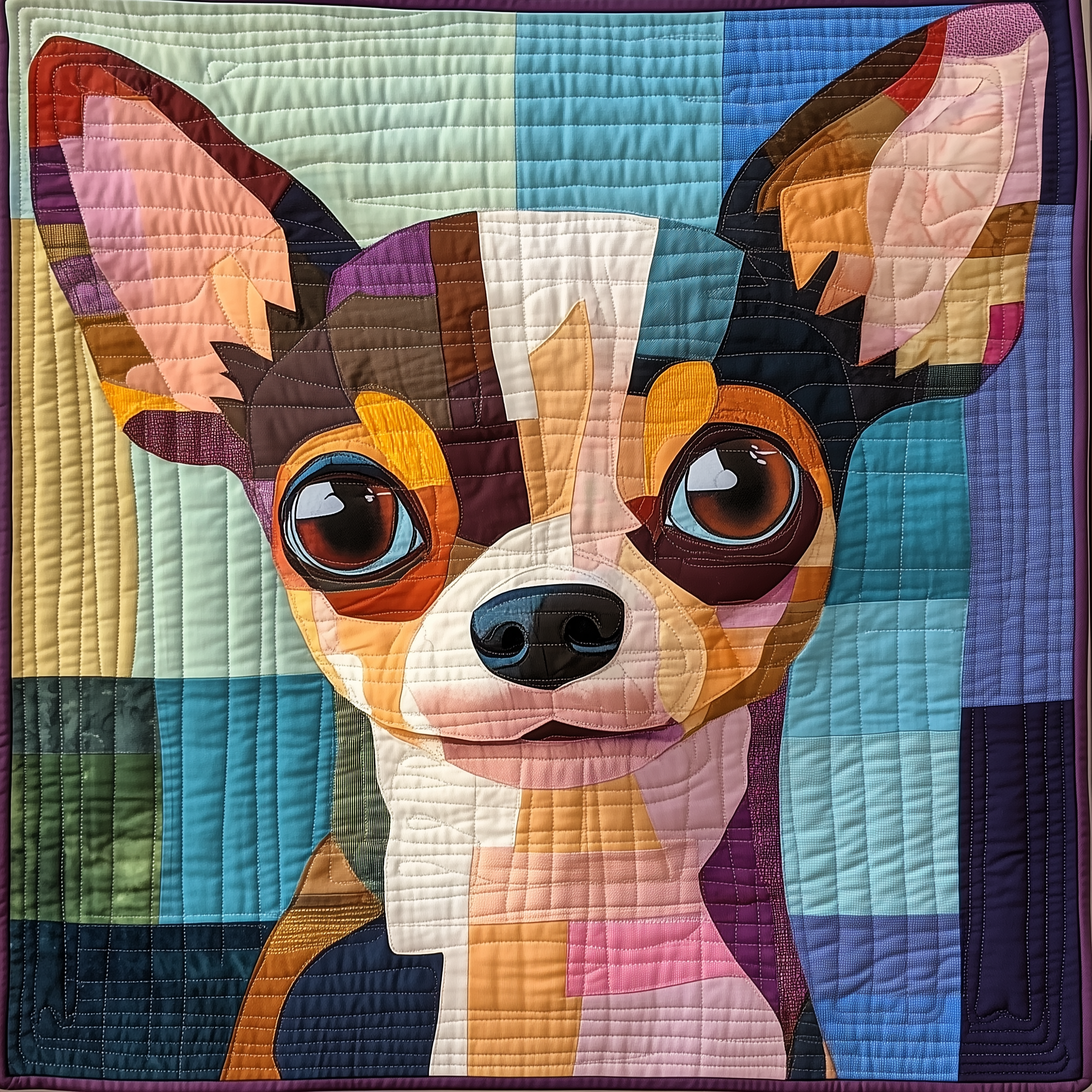 Chihuahua Quilted Blanket Christmas Throw Blanket Chihuahua Christmas Gifts