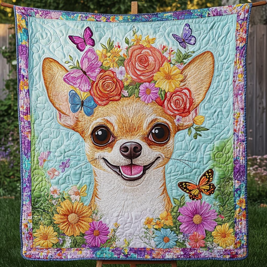 Chihuahua Royale Quilted Blanket Gifts For Dog Lovers