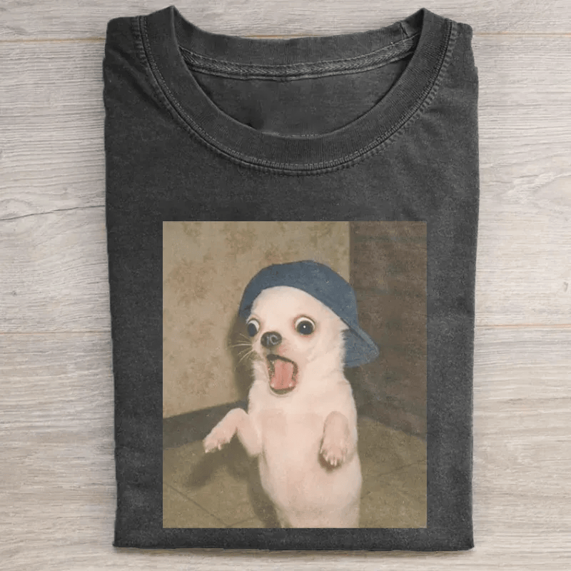 Chihuahua Shocked Meme T-Shirt Funny Chihuahua Dog Lover Tee Viral Dog Meme Shirt Best Gift For Dog Fans