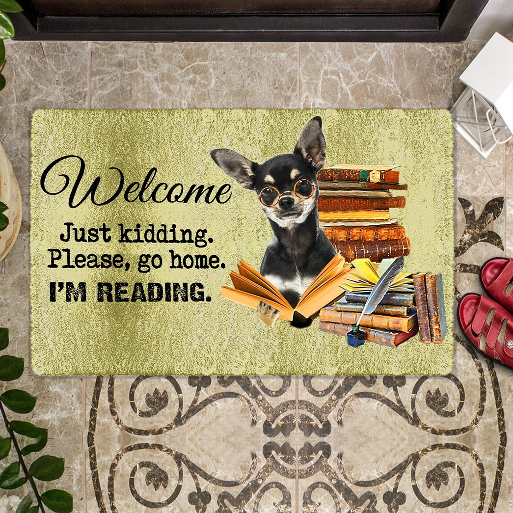Chihuahua Welcome Just Kidding Doormat Door Christmas Decorations Good Gifts For Dog Lovers