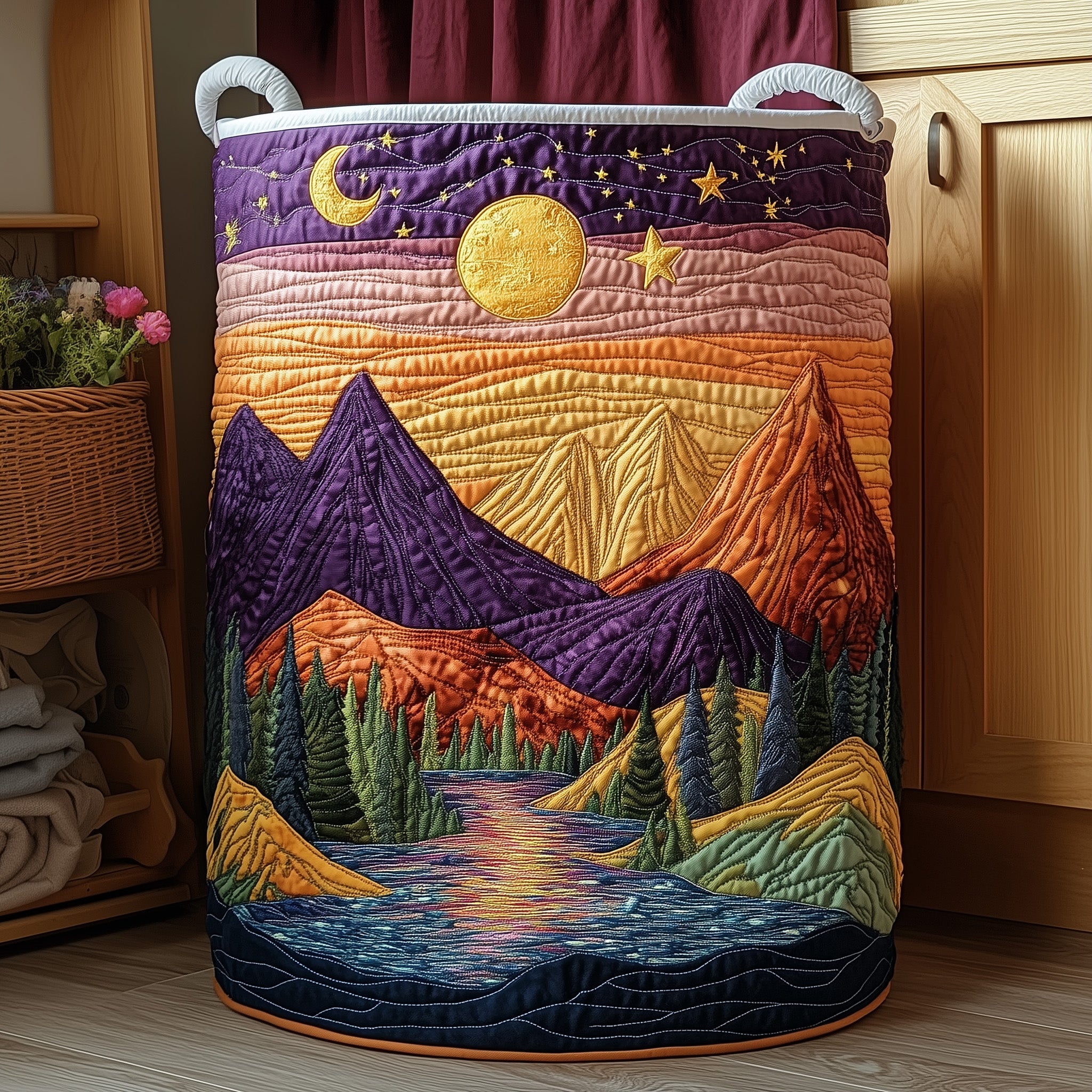 Chill Hill Quilted Laundry Basket Flower Arrangement Ideas
