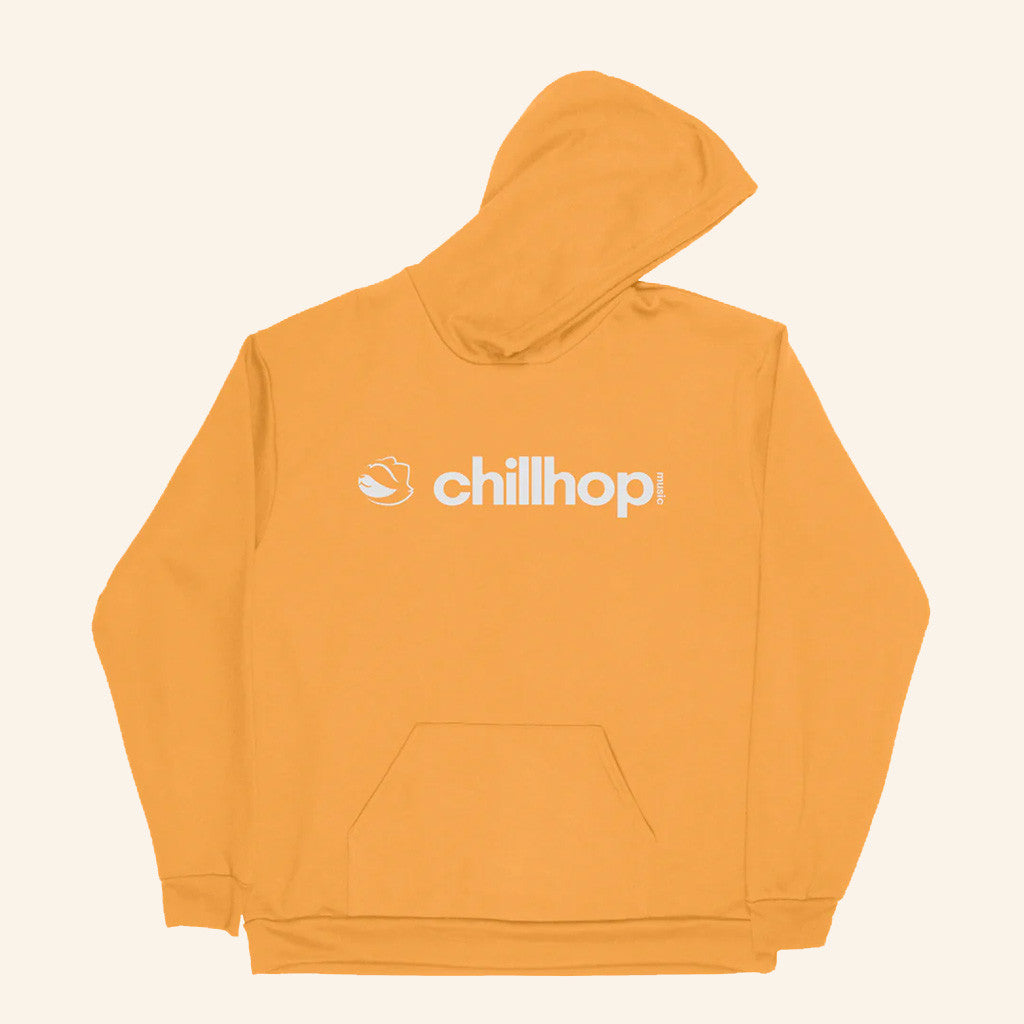Chillhop Merch Real Cosy Logo Orange Hoodie Present For Husband