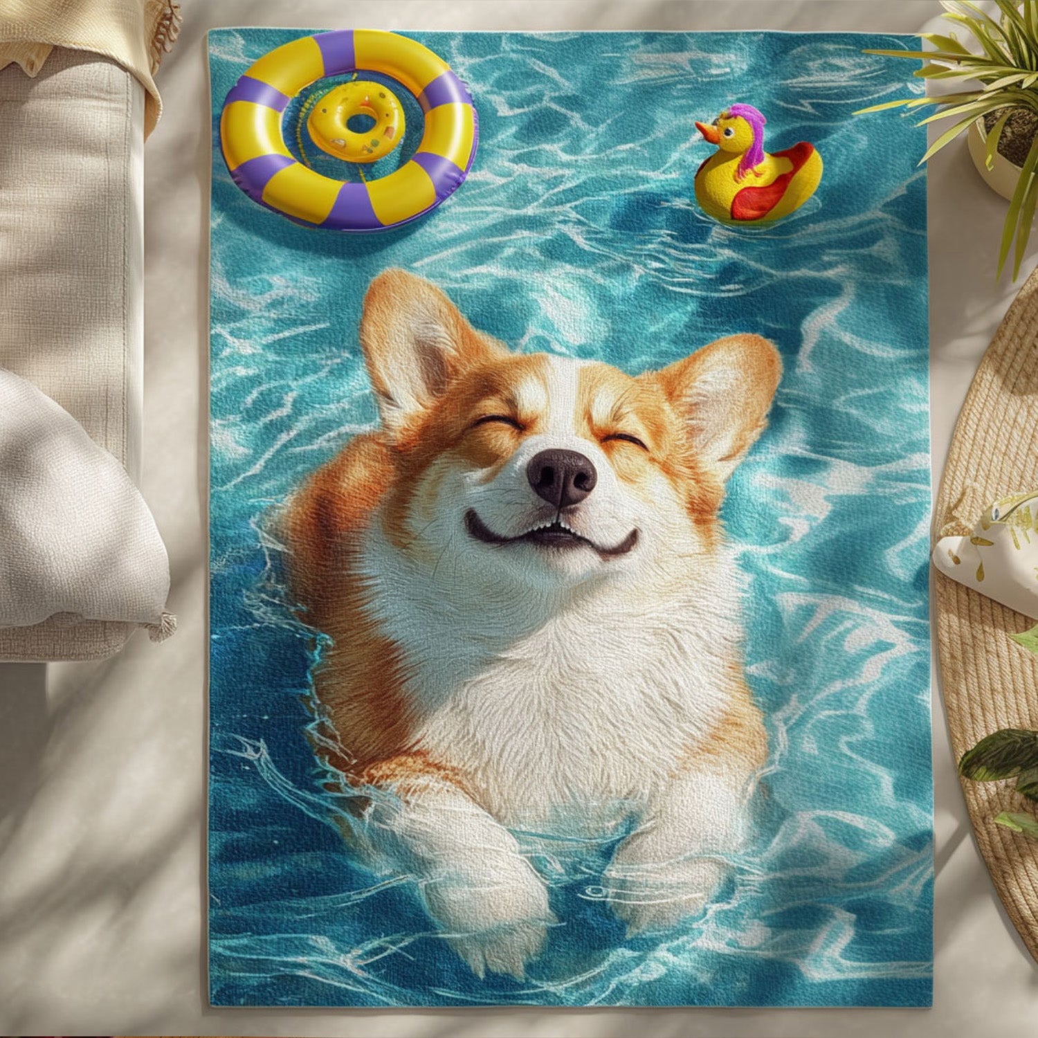 Chillin Corgi Area Rug Large Rugs Christmas Presents For Mother In Law