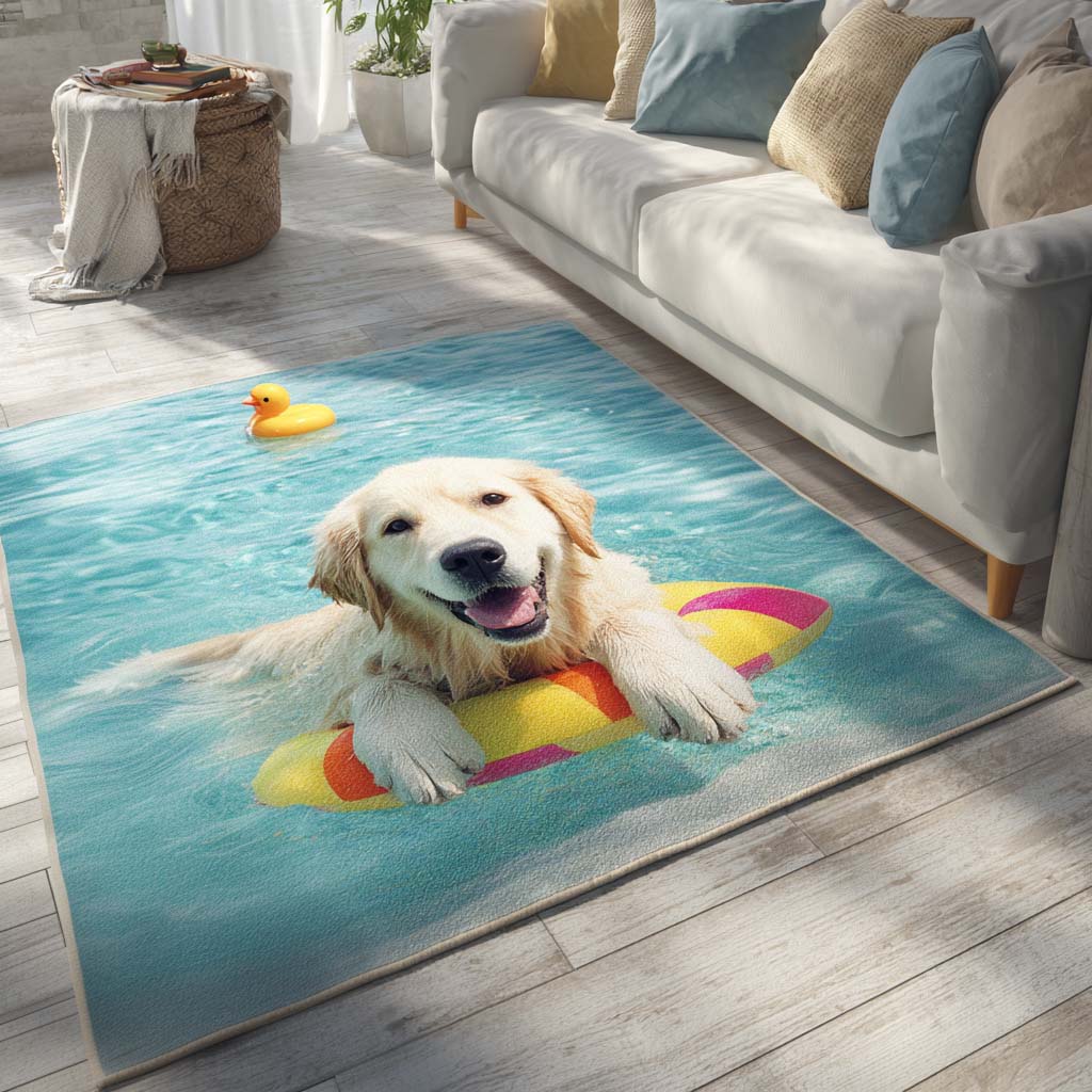 Chillin Golden Area Rug Indoor Outdoor Rugs Best Family Christmas Gifts