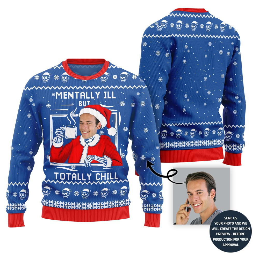 Chilling Funny Ugly Christmas Sweater For Men Lovely Merch Gift for Cozy Winter Nights