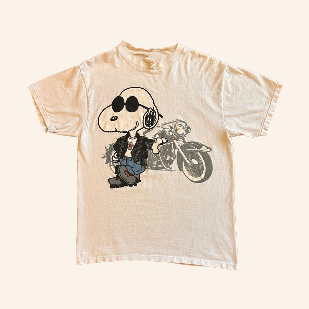 China Cat Clothing Merch 90S Snoopy Moto Shirt Great Gifts For Wife