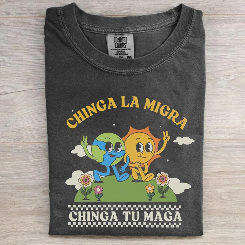 Chinga La Migra Resist T-Shirt Political Protest Shirt Best Gift For Immigrant Rights Supporters