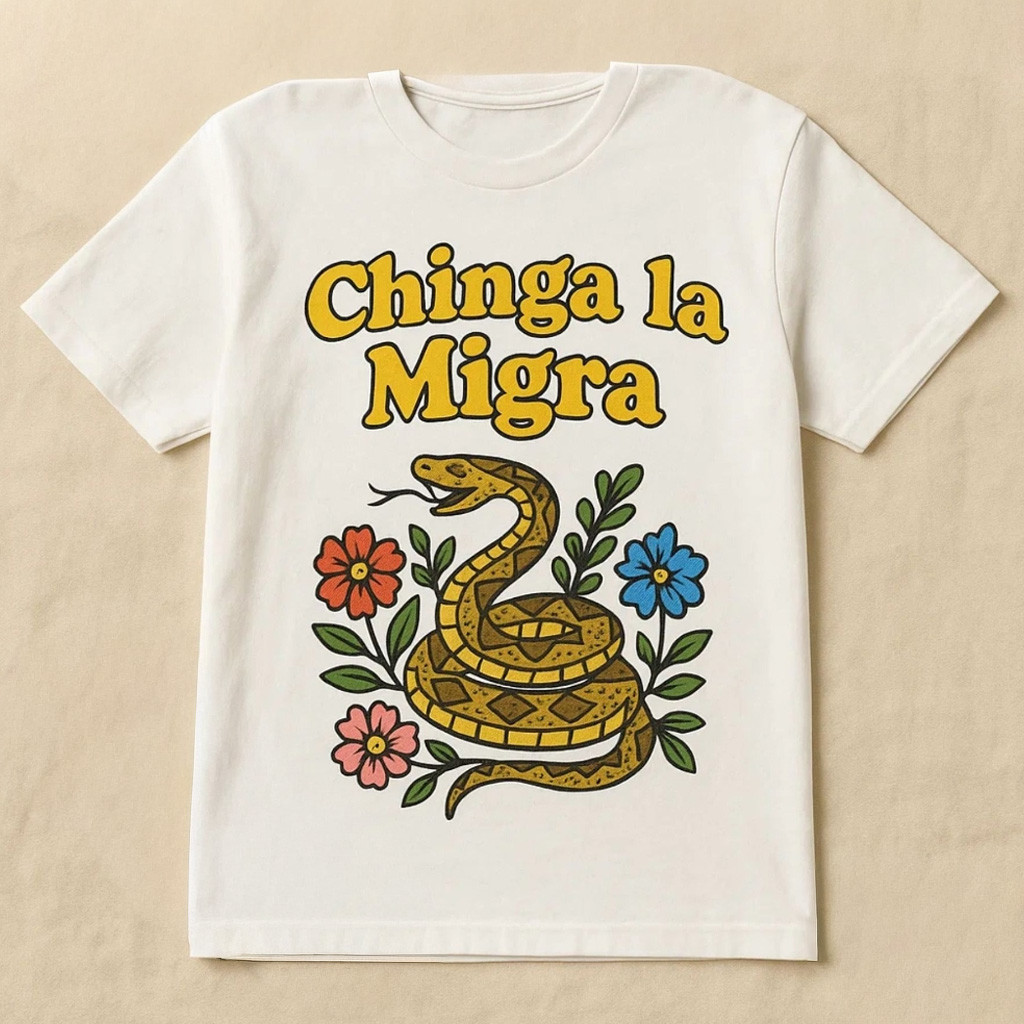 Chinga La Migra Snake Anti Trump Shirt Gift Ideas For Dad