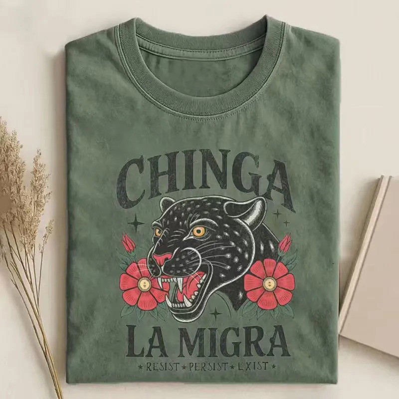 Chinga La Migra T-Shirt Latina Protest Graphic Tee Gift For Activists