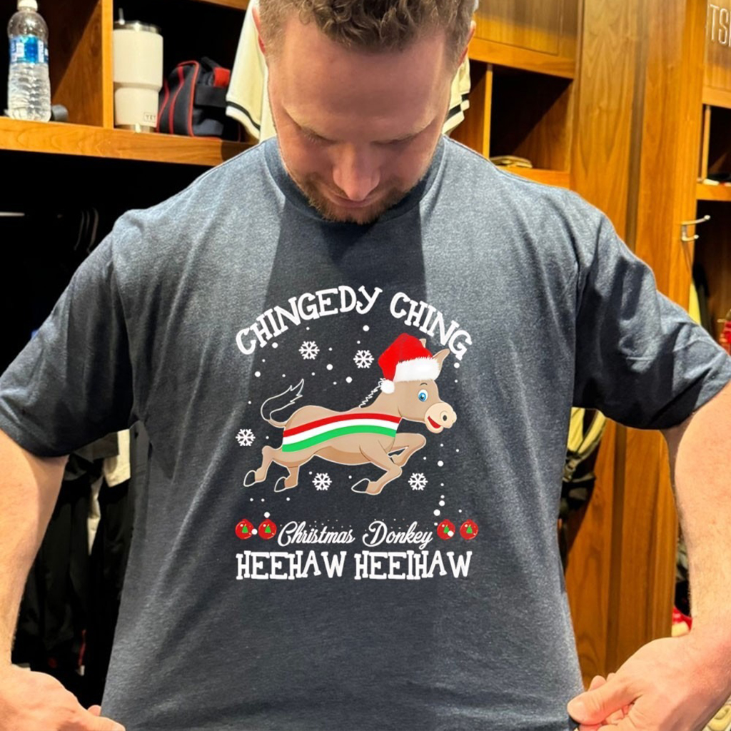 Chingedy Ching The Italian Christmas Donkey Heehaw T Shirt